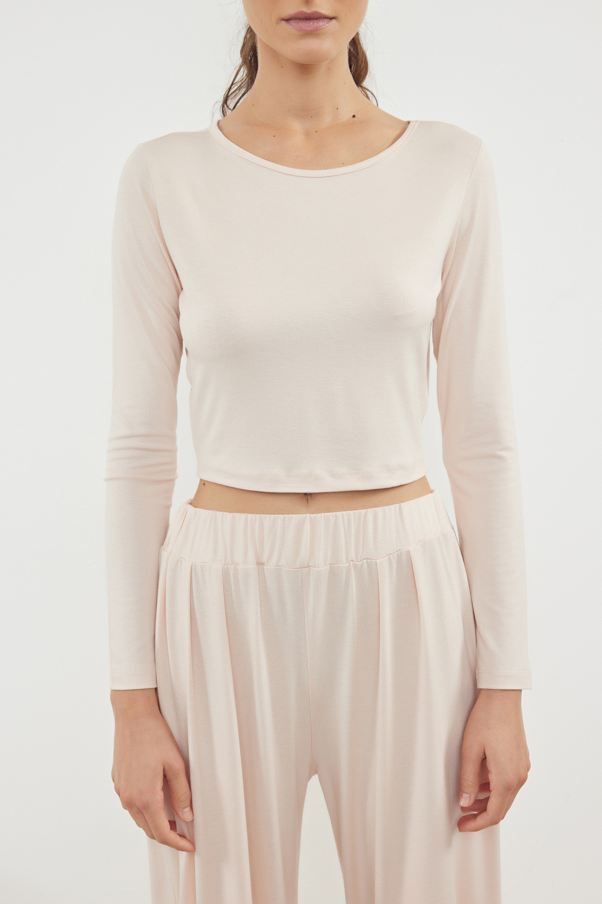 Trendyolmilla  Taş Viskon Örme Pijama Takımı TWOAW21AU0034 - Görsel 4