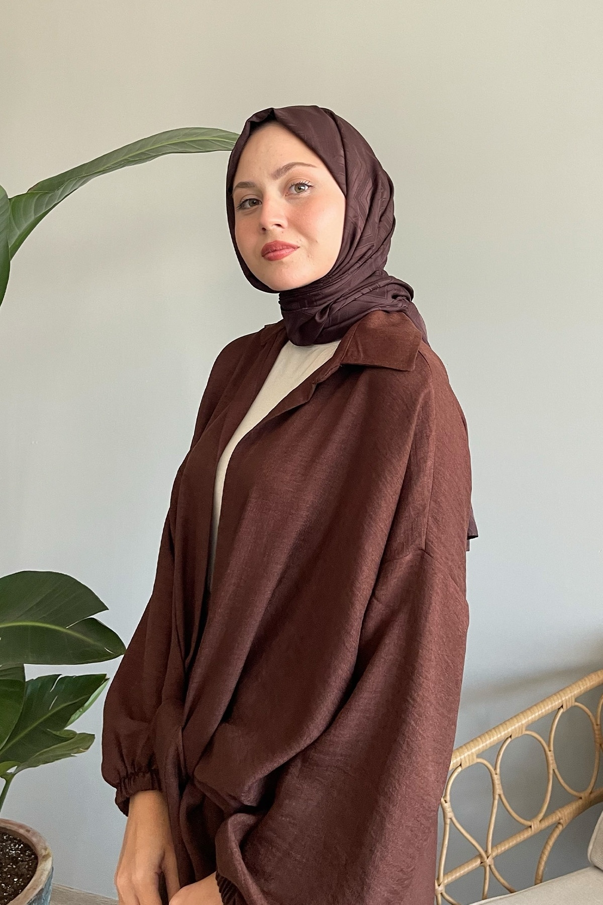 InStyle-Bitter Brown Casual Double Set - Vema Slit 4