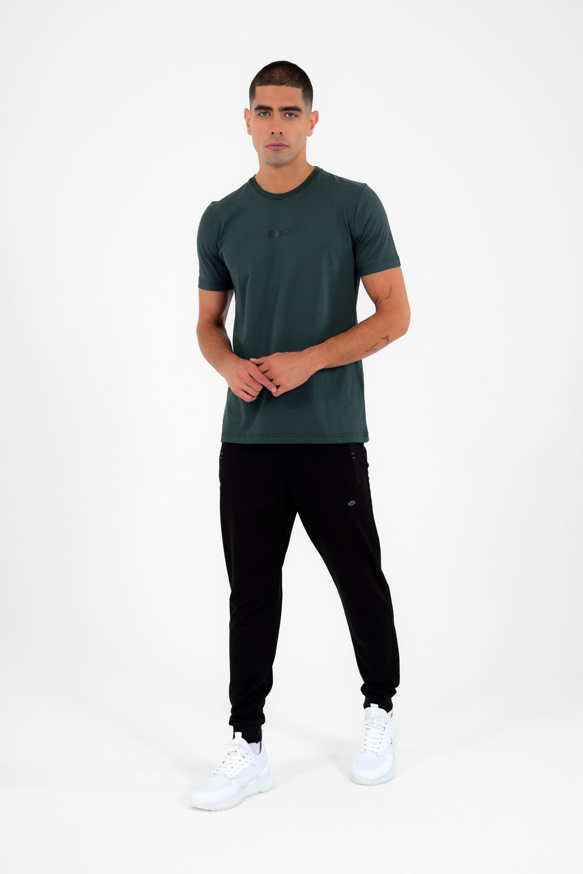 شلوار گرمکن ورزشی مردانه لباس مشکی 2 IPLIK پارچه 4 فصل SLIMFIT SIX 1069 Escetic