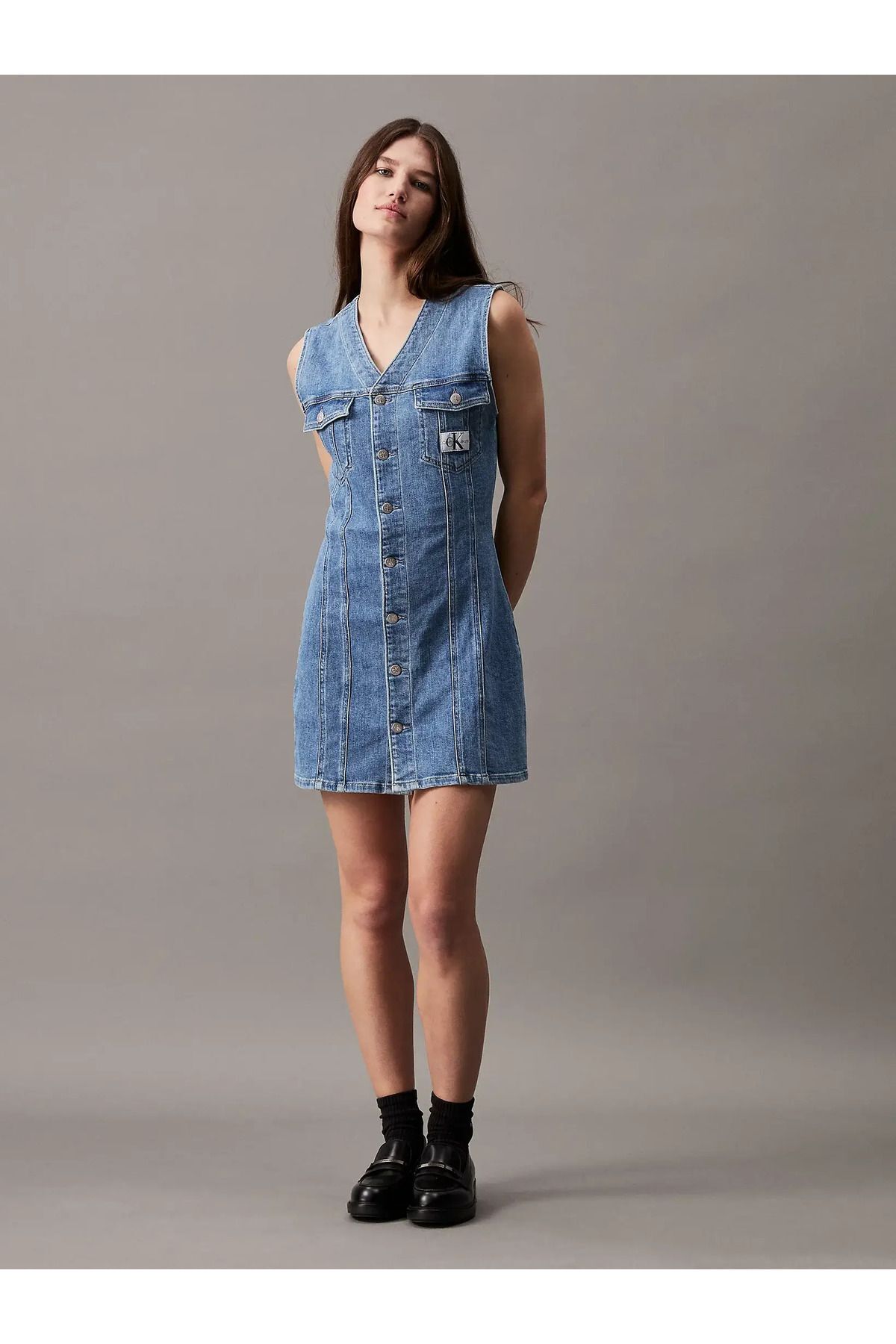 Calvin klein blue jean dress clearance