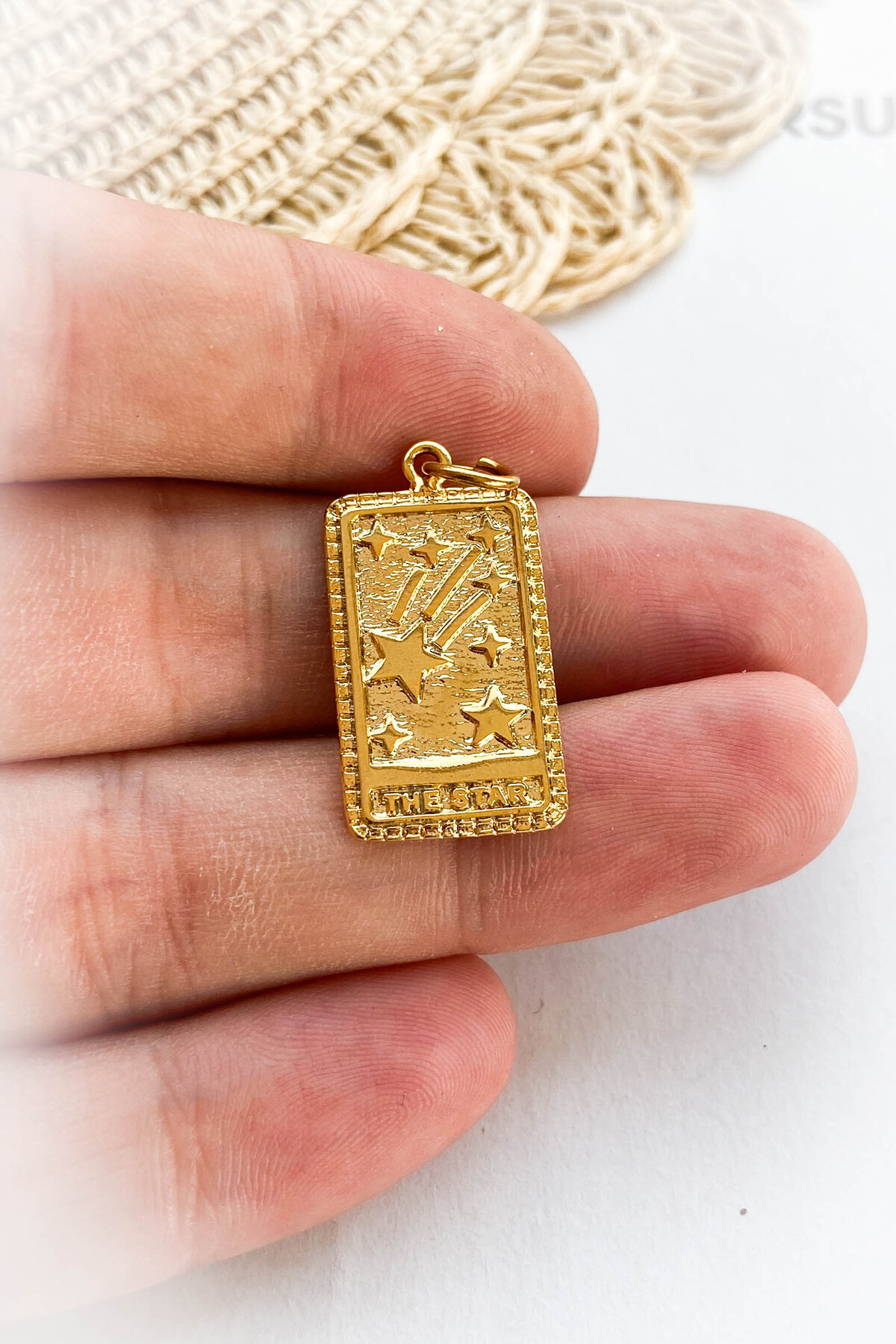 roshel Düz Tarot Model Altın Kaplama Kolye Ucu 2 Farklı Model Seçeneği