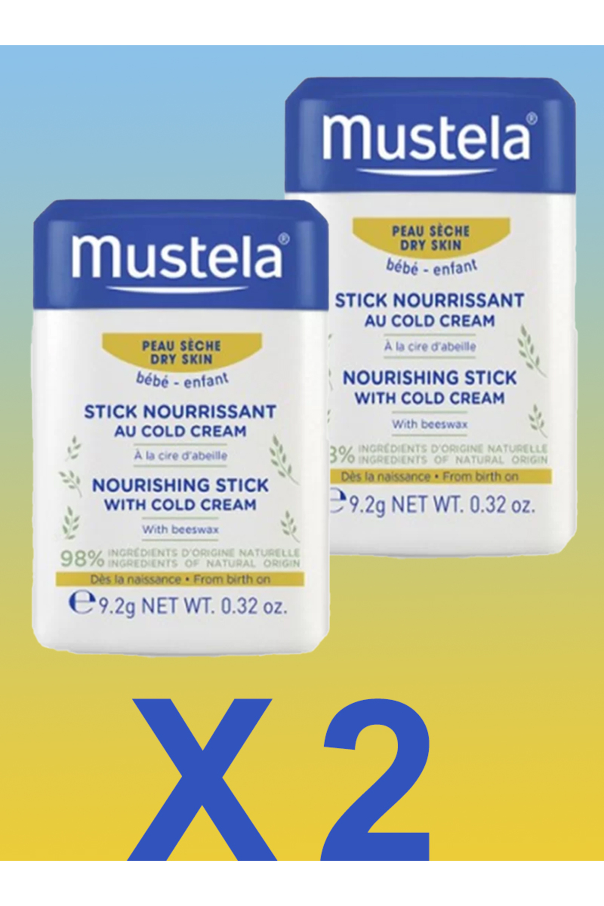 Mustela Nourishing Stick With Cold Cream Besleyici Stick 9,2 gr X2