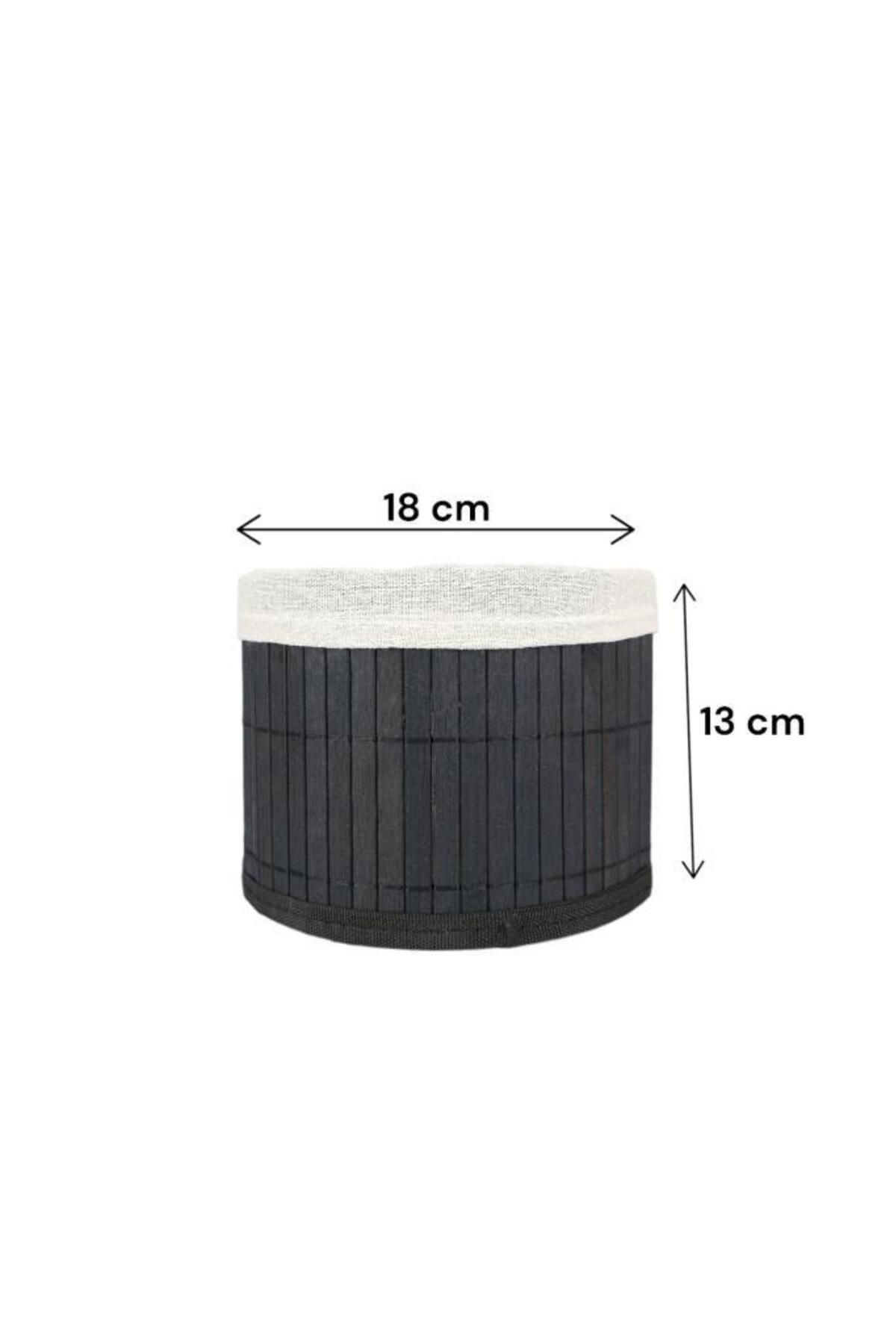 Digithome-Black Bamboo Storage Box - Multi-Purpose, Small Size Organizer 18 cm - Cl-6008-5 C1 3
