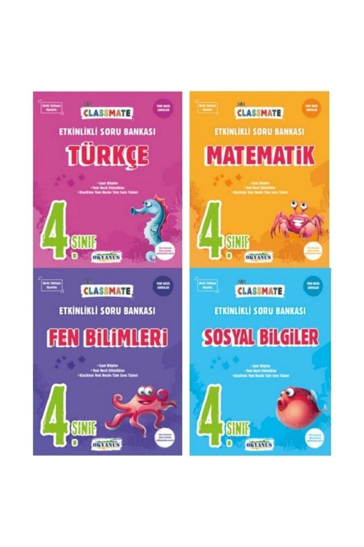 2023 4.sınıf Classmate Etkileşimli Soru Bankası Seti (4 Kitap )Güncel Okyanus Yayıncılık