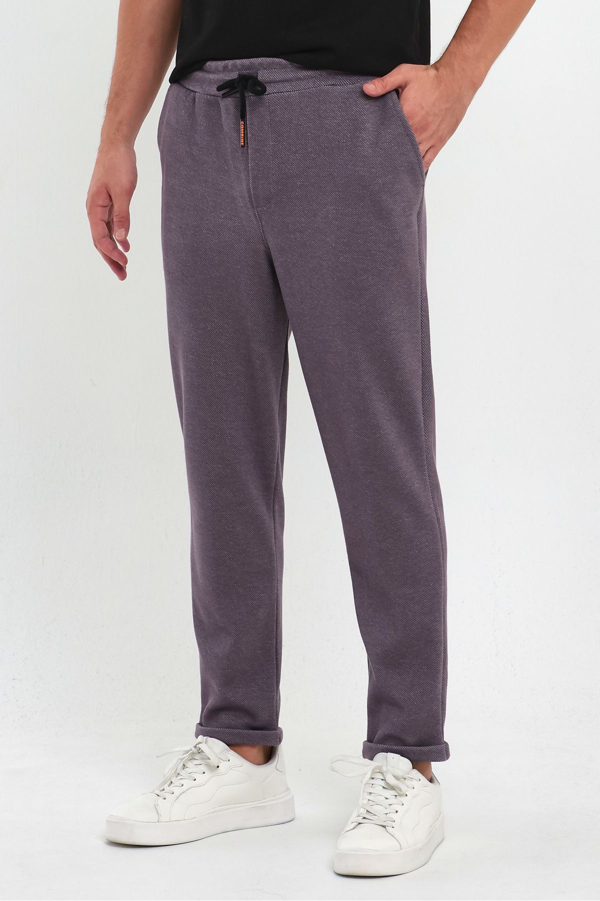 COMBİNE MİCHAİL-ROSE Men's Jogger Pants - Double Leg, Back Pocket, Elastic Waist and String Pattern 7
