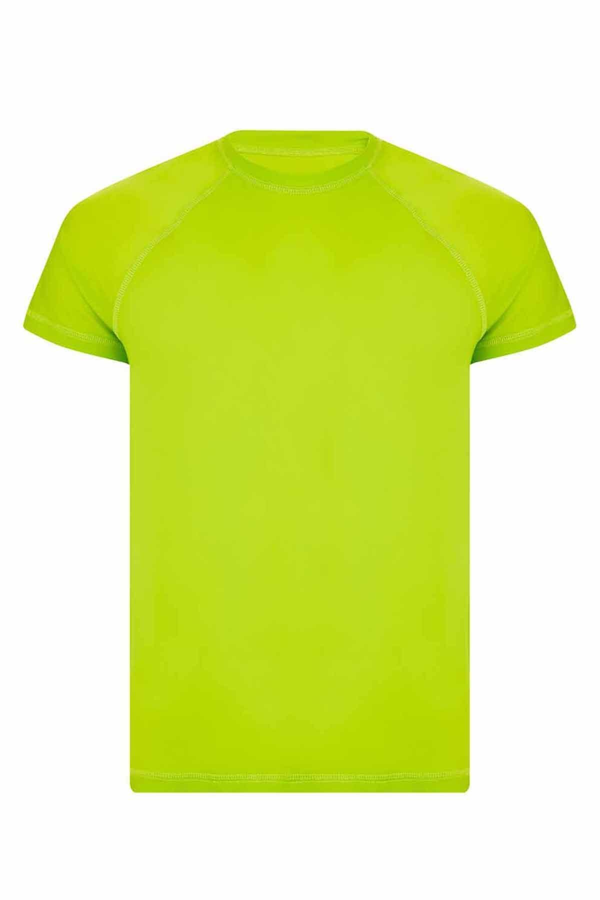 Remsa Mayo Tricou De Înot Pentru Bărbați, Verde Neon - Protecție Uv, Mânecă Scurtă 5630 Masculin - 13–14 years