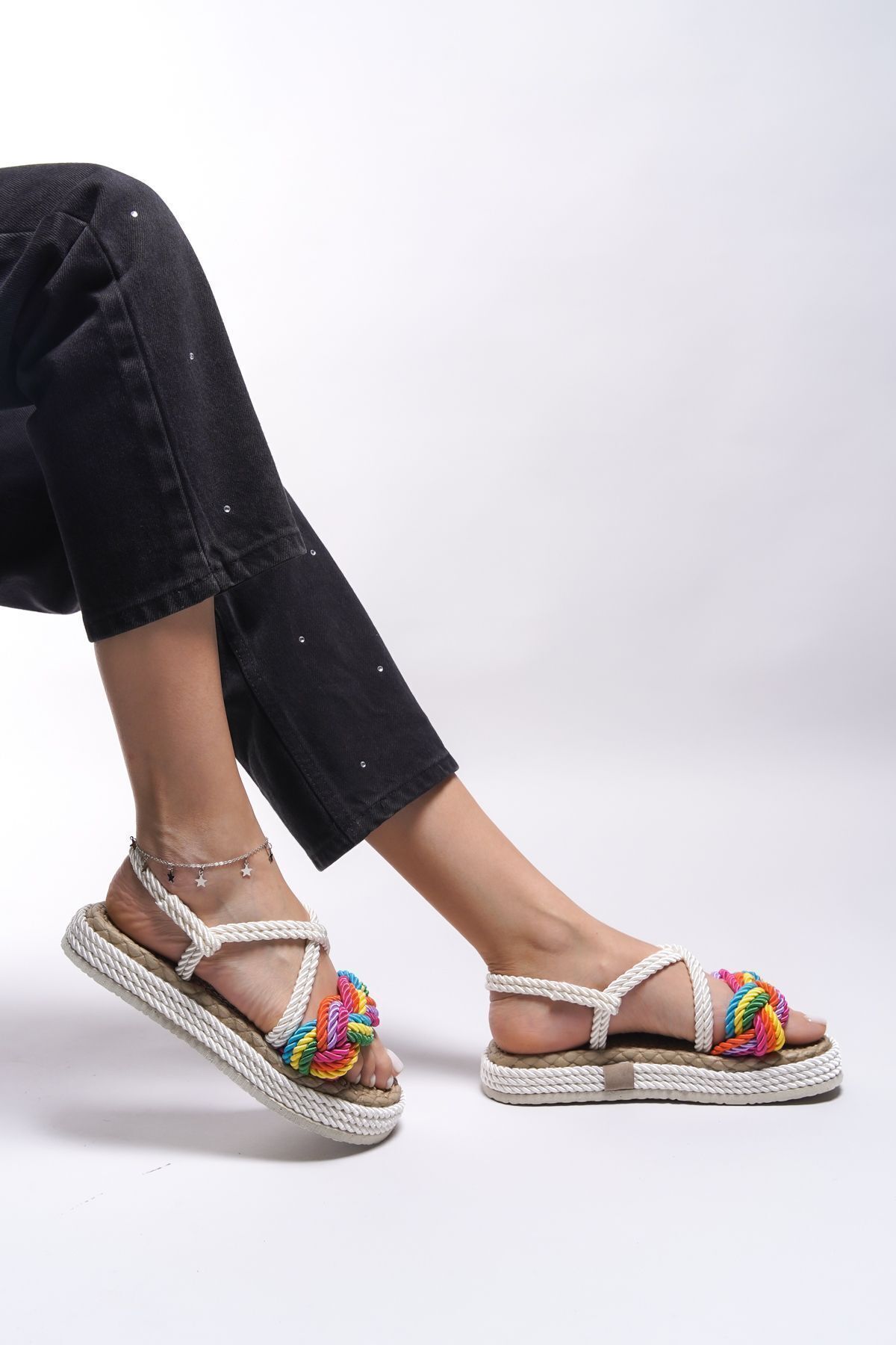 Riccon-Jessinalyn0012104 Modell White Rainbow Damensandalen 5
