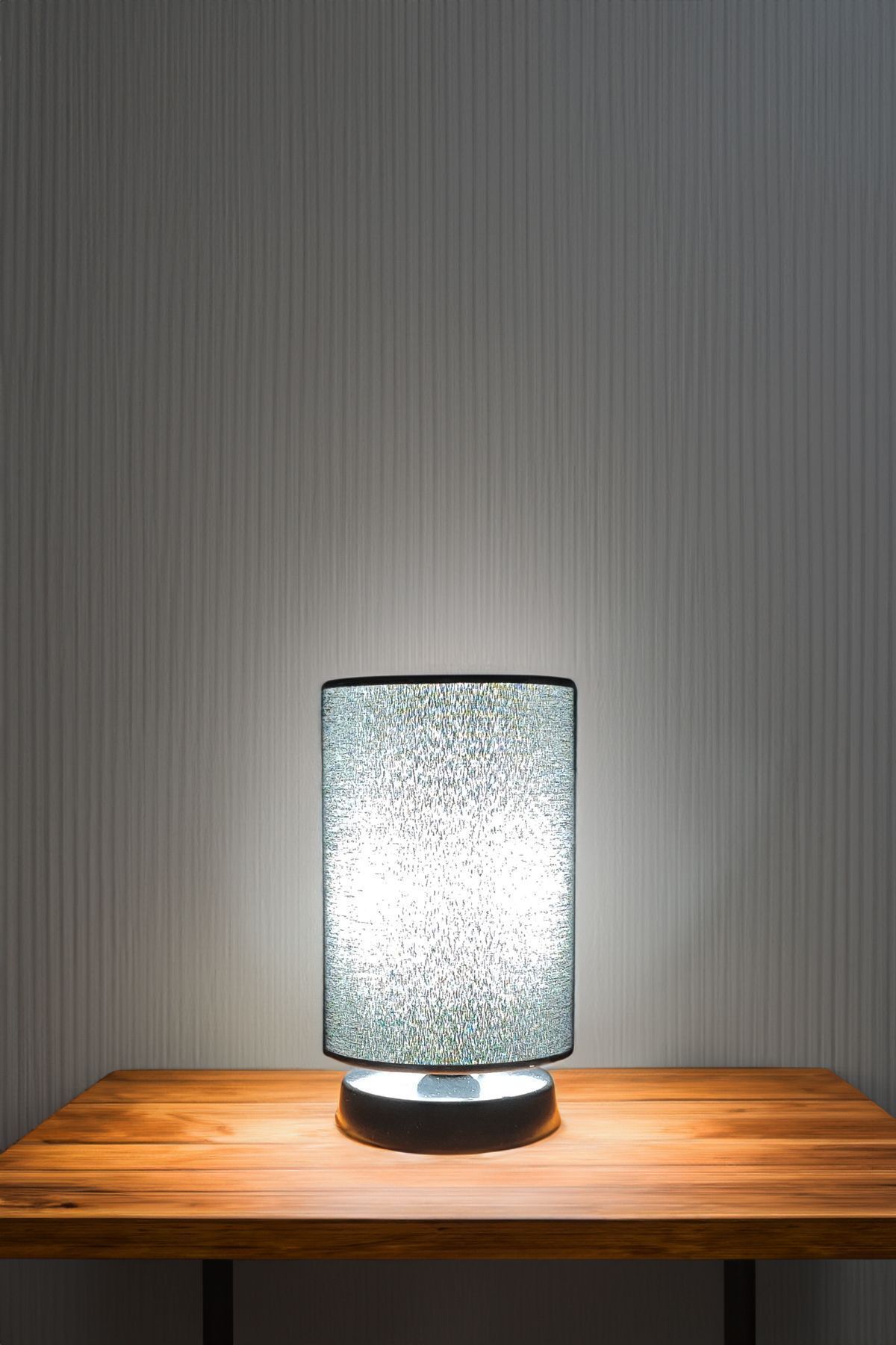 Eslight-مصباح طاولة بتصميم أسطواني أسود من Animon - عاكس الضوء E701 6