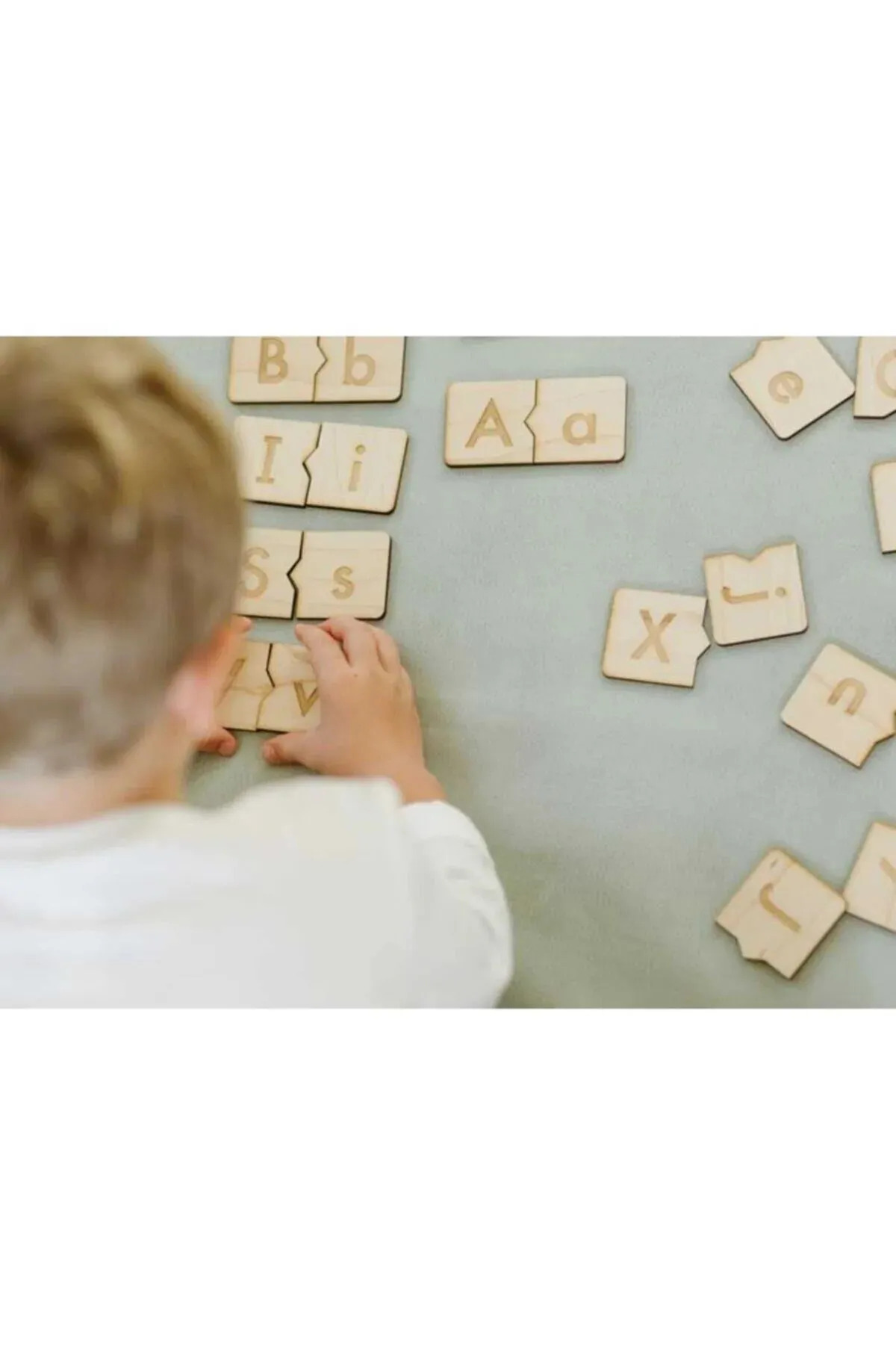 WoodStory Ahşap Türkçe Alfabe Bulmacası Büyük Ve Küçük Harf Eşleştirme Oyunu Eğitici Montessori fotoğrafı 4 (önizleme)