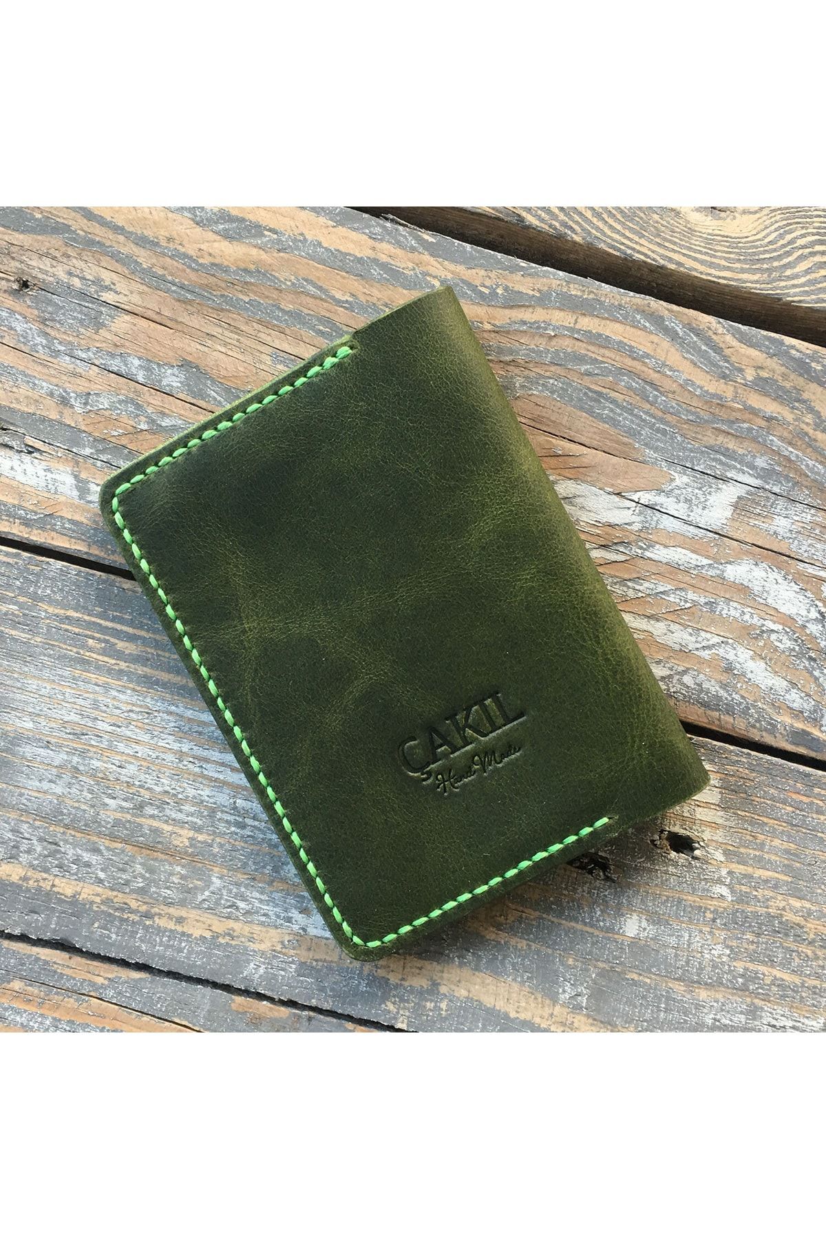 کیف پول مردانه سبز Çakıl Tasarım | RuhsatKabi اورجینال - تصویر 6