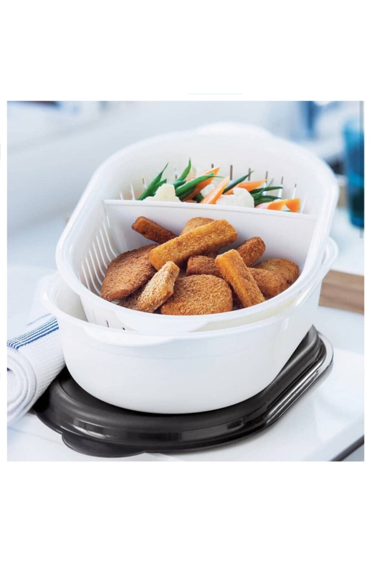 Tupperware-Oval Service 4 Lt Multi-Purpose Storage Container with Strainer 5