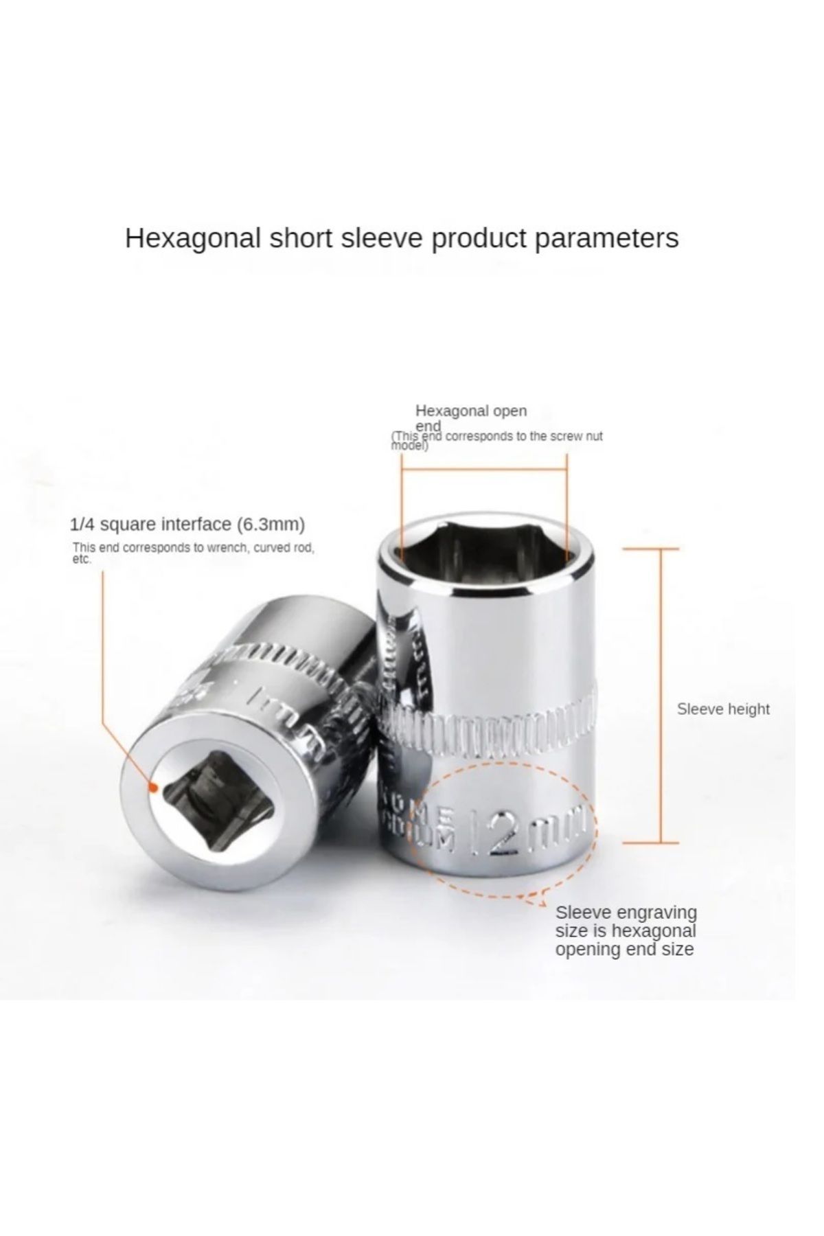 Depolife-9 Pieces 1/4 Socket Socket and Drill Adapter Set 6