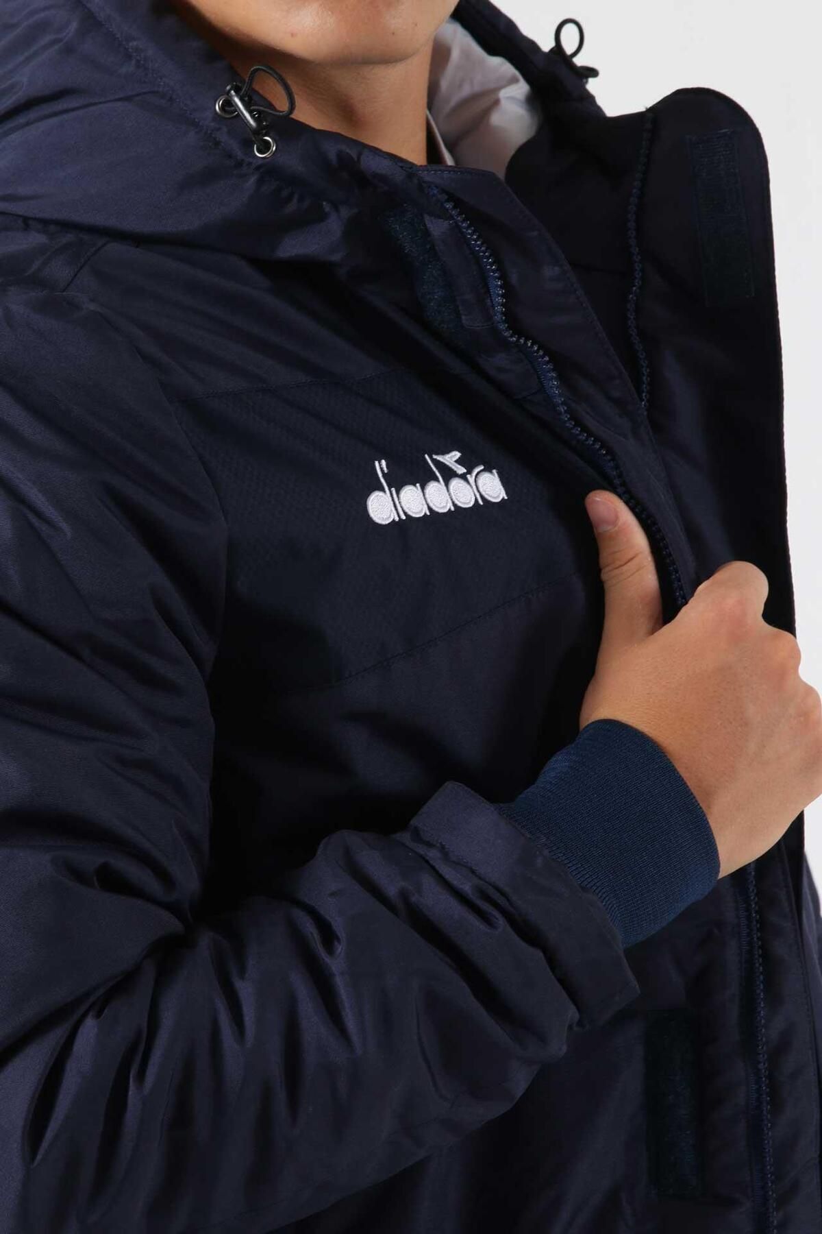 کاپشن ورزشی آبی مردانه و زنانه LONG COAT NAVY اورجینال Diadora
