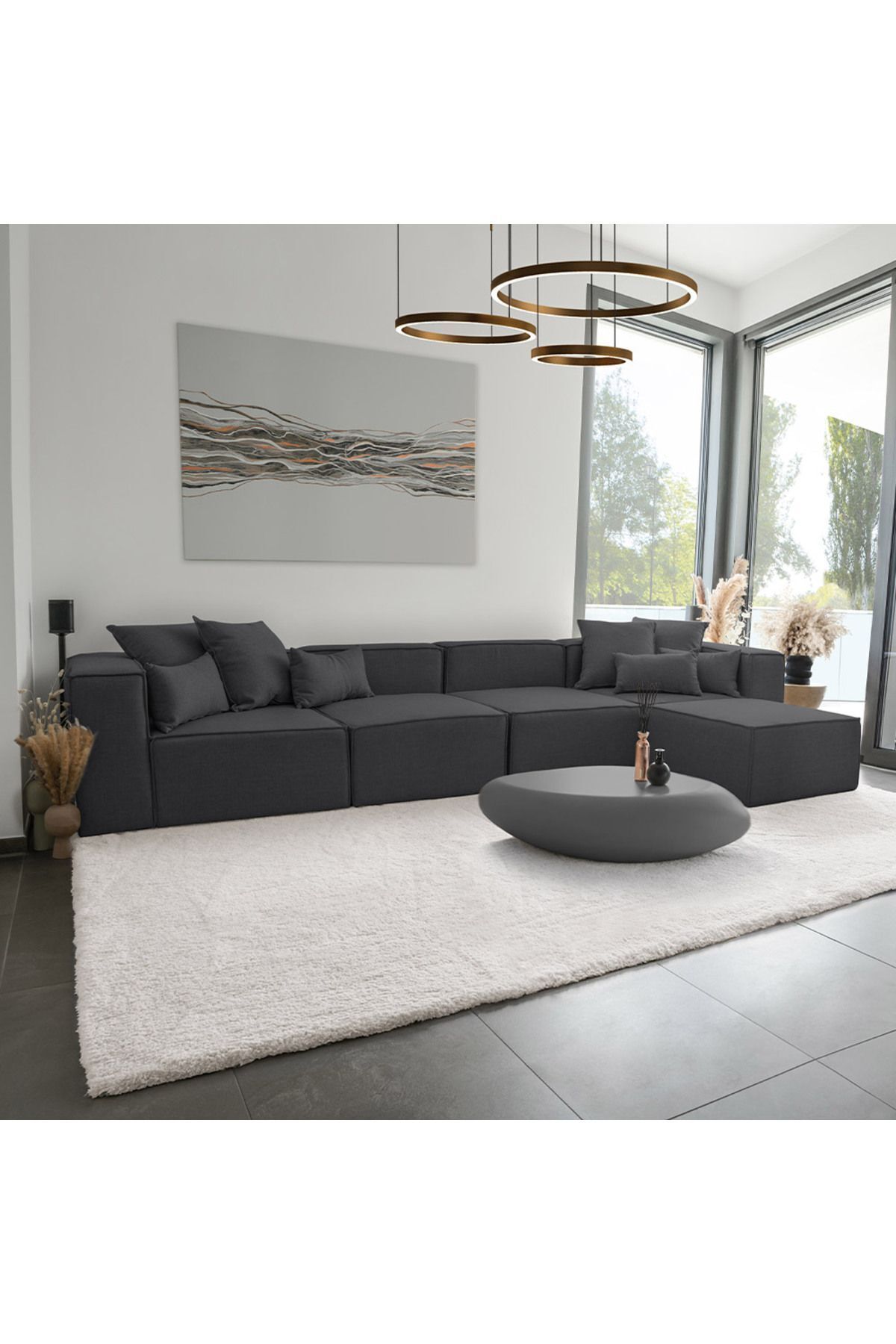 DREAM GARDEN Angelo 5 Modül Modüler Köşe Koltuk Takımı