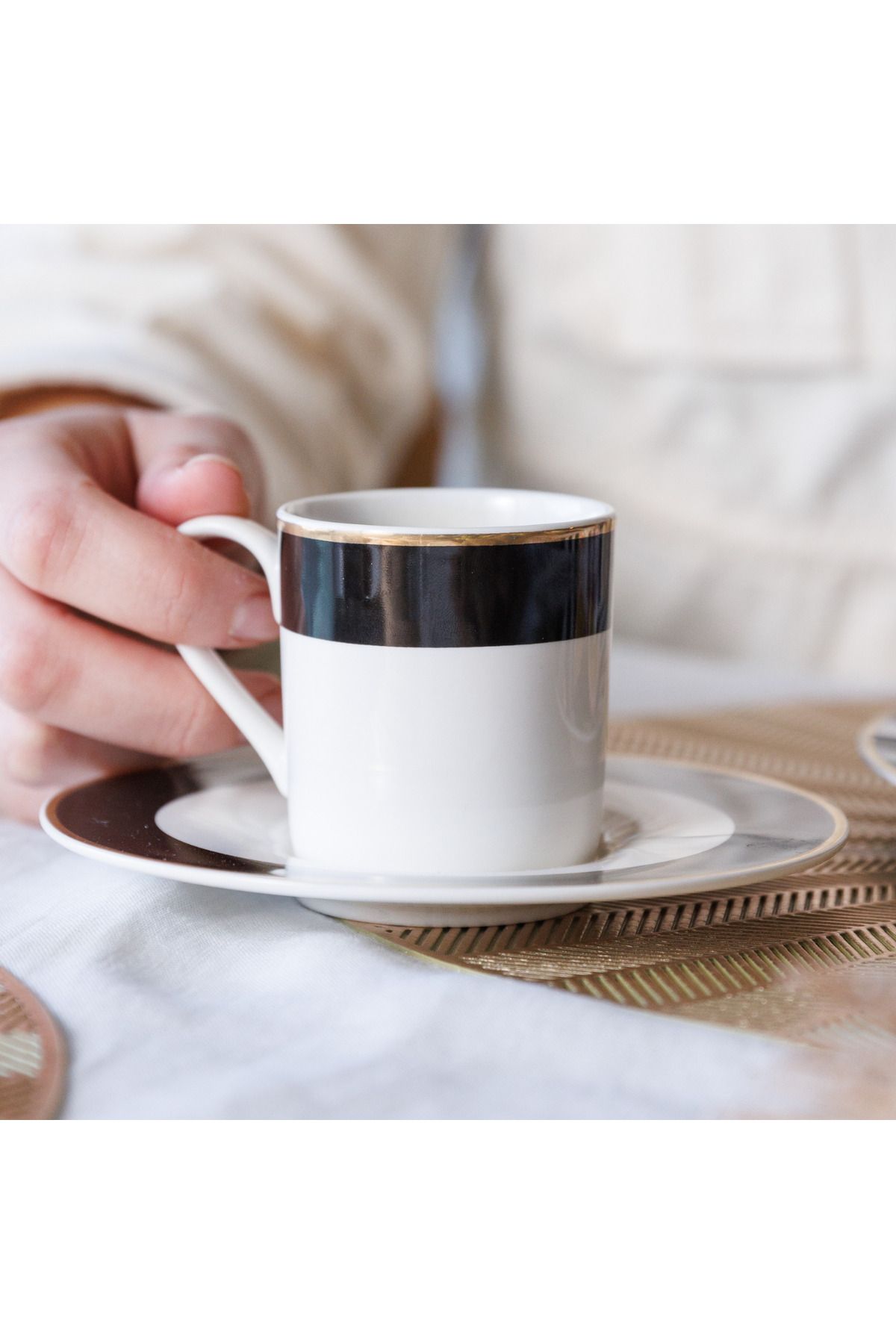 MIKASA-Mkldbandesppk2 Luxe Deco Set of 2 100ml Espresso Cups and Saucers 7