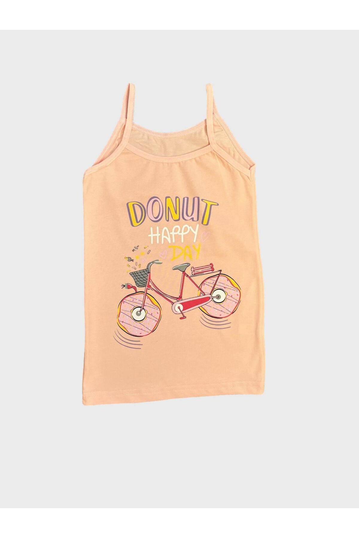 Fil Kids Kız Çocuk Pamuklu Yavruağzı Donut Bisiklet Desenli Atlet Boxer Takımı fotoğrafı 3 (önizleme)