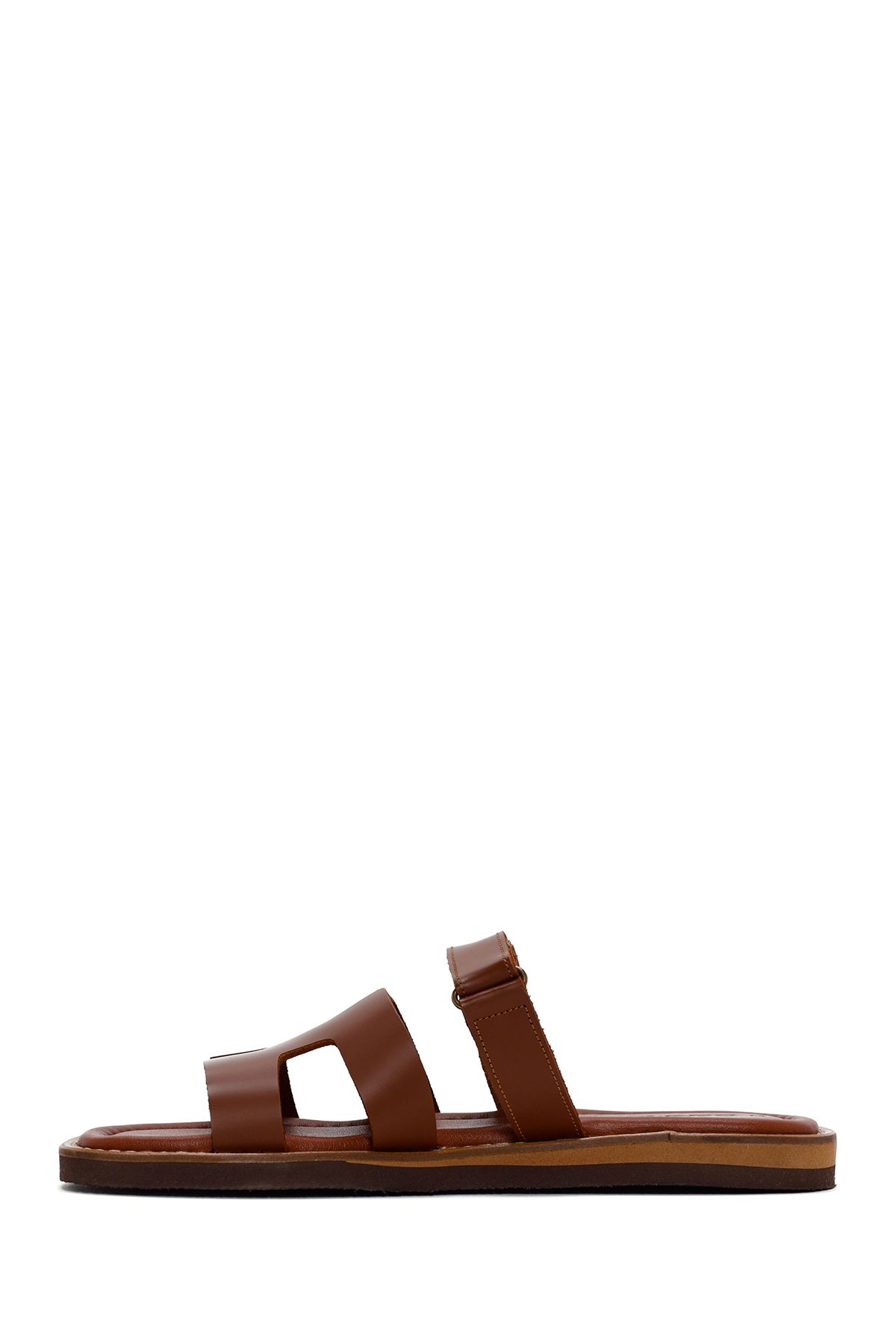 Derimod-Brown Leather Women's Comfort Slippers - 24sfd361818 4