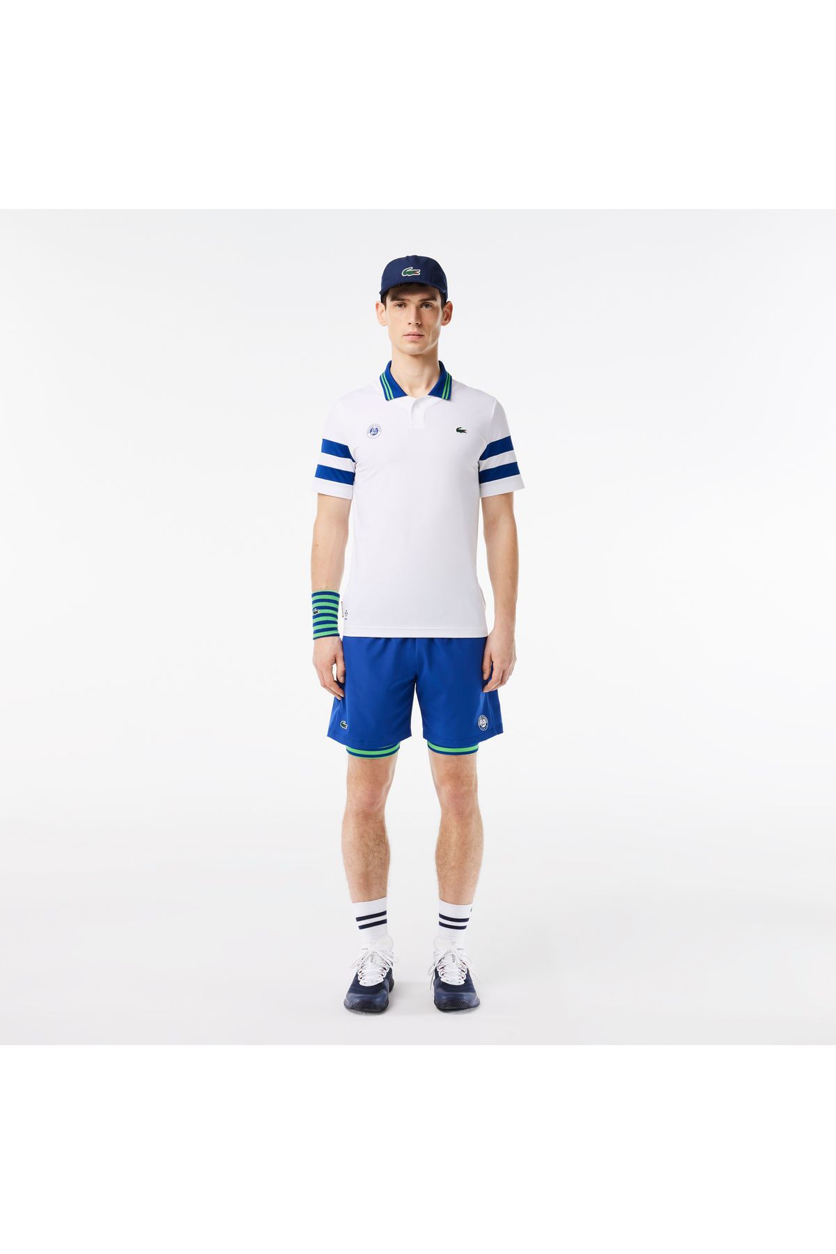 اسنیکر آبی مردانه کفش ورزشی Blue Navy Ultra AG LT23 Lacoste
