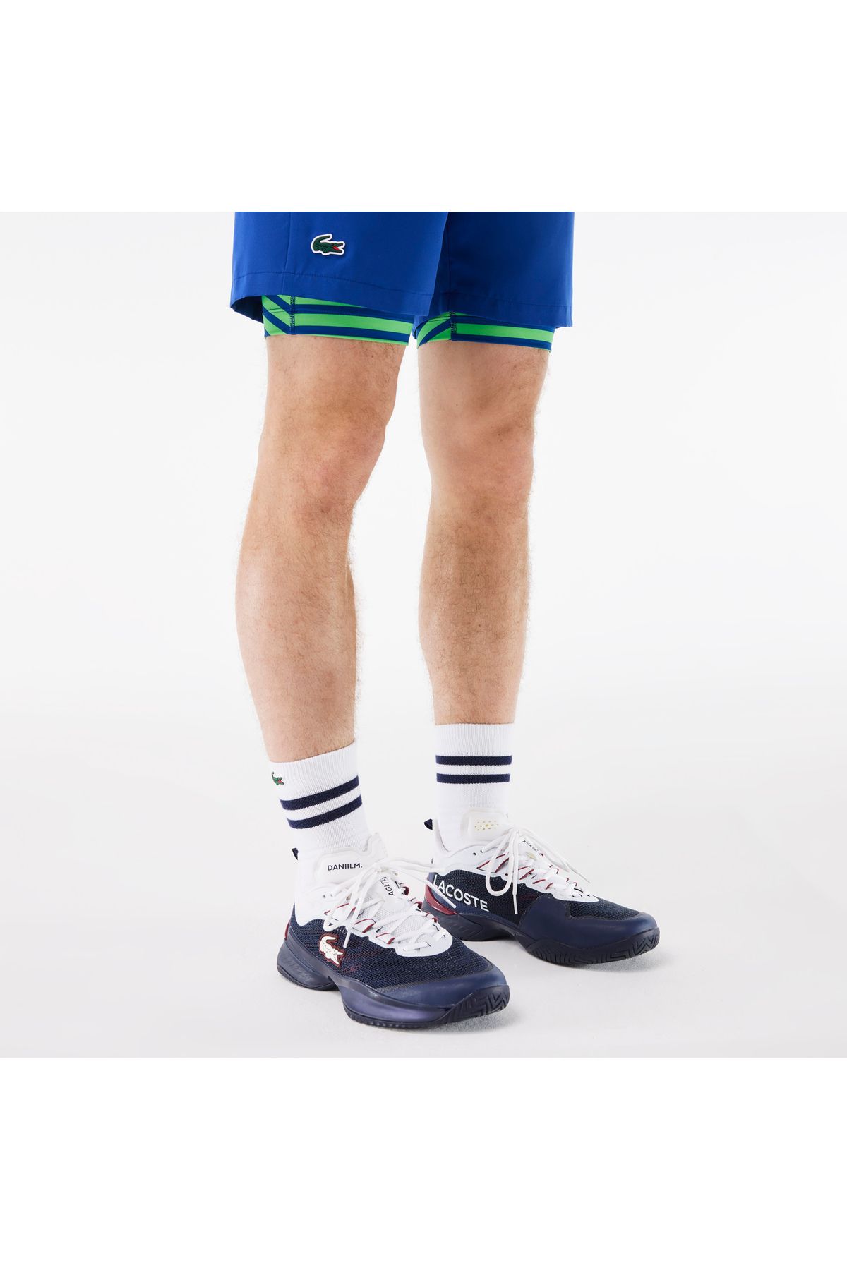 اسنیکر آبی مردانه کفش ورزشی Blue Navy Ultra AG LT23 Lacoste