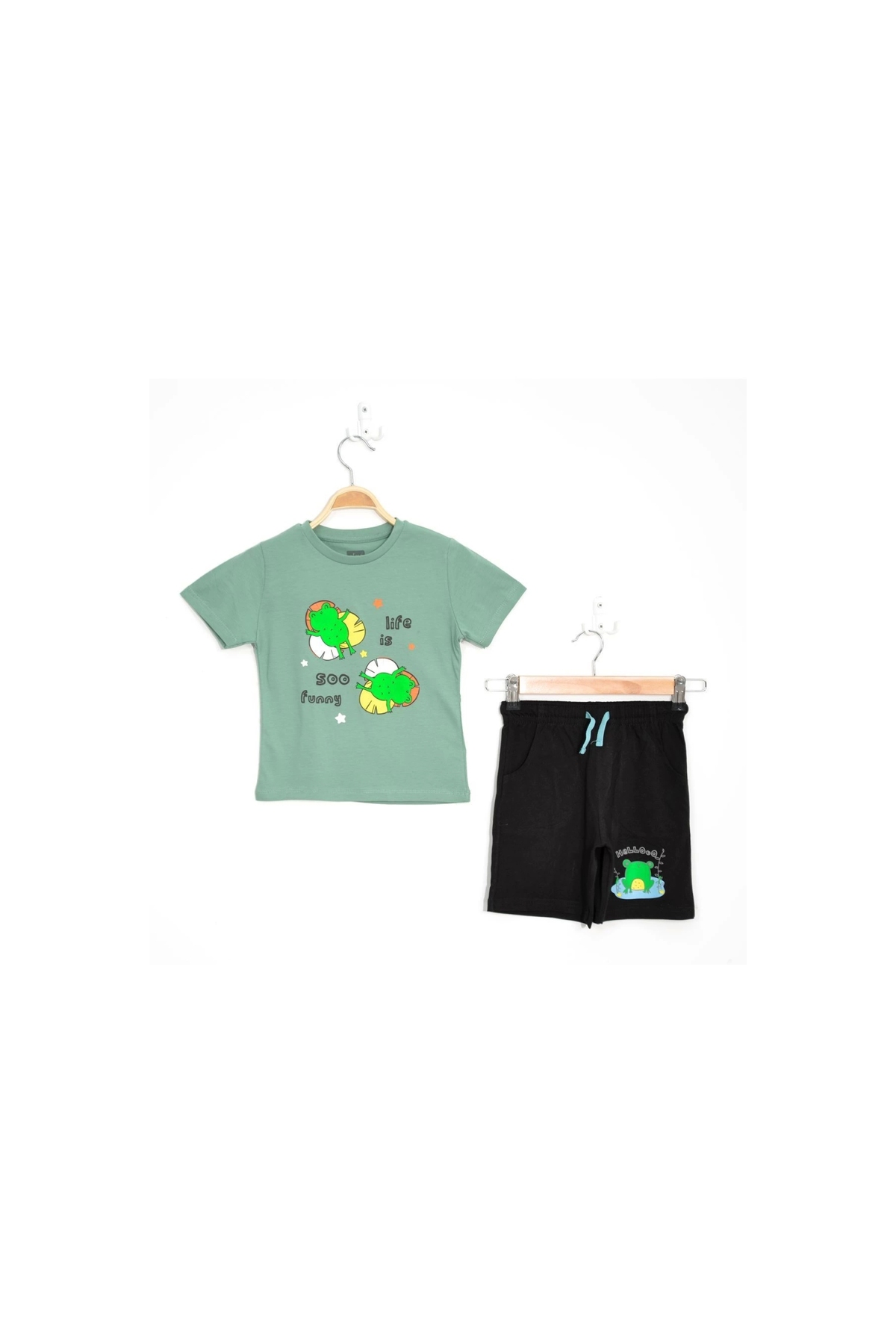1-4 Years Printed Shorts Set Mint - 124036.1576.
