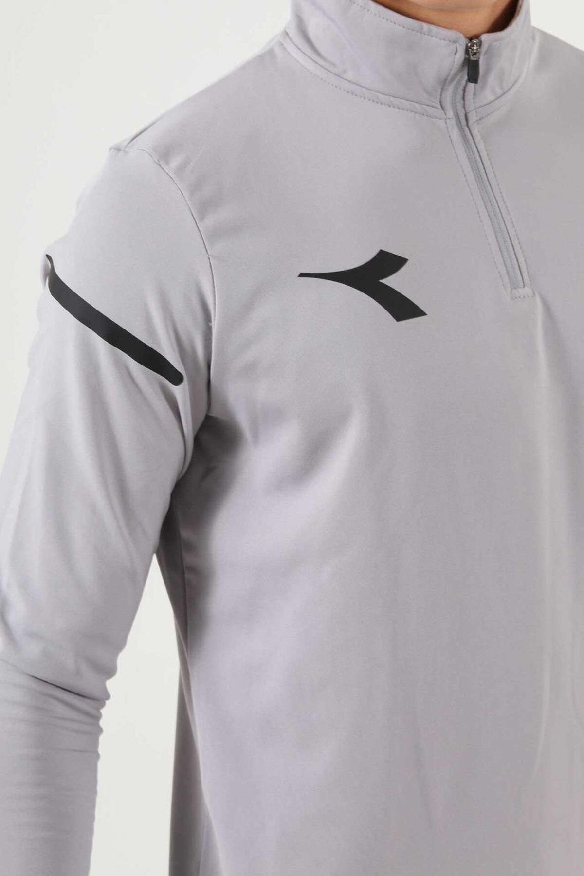 شلوار گرمکن مردانه خاکستری Diadora | 1010290 اورجینال - تصویر 4