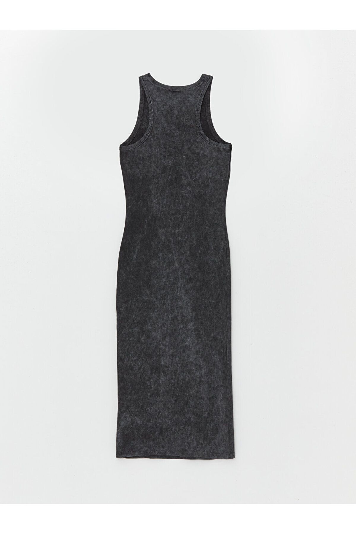 Kadın Bisiklet Yaka Düz Bodycon Elbise