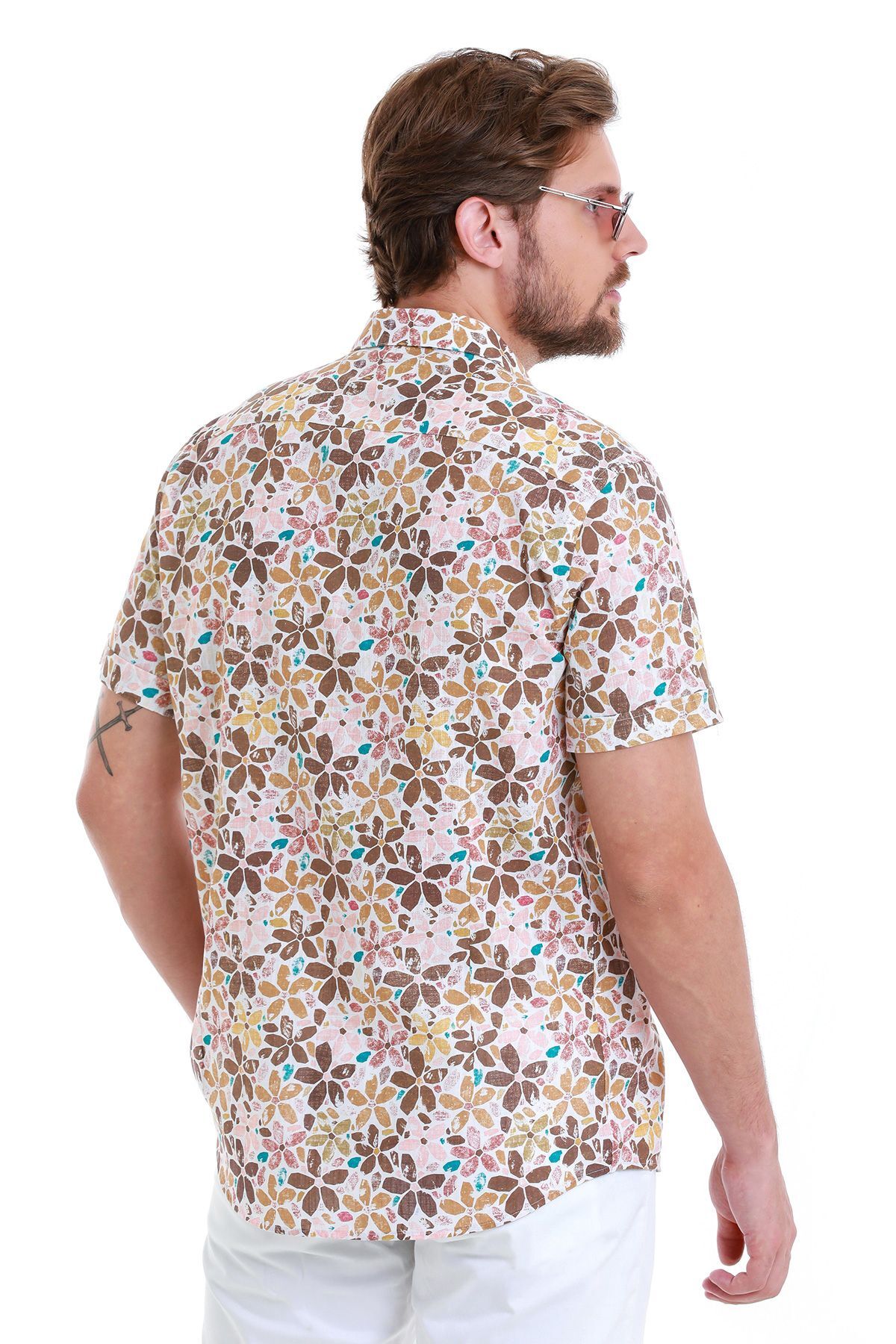 پیراهن مردانه قهوه ای حاتم اوغلو | 24D190000006 اورجینال - تصویر 6