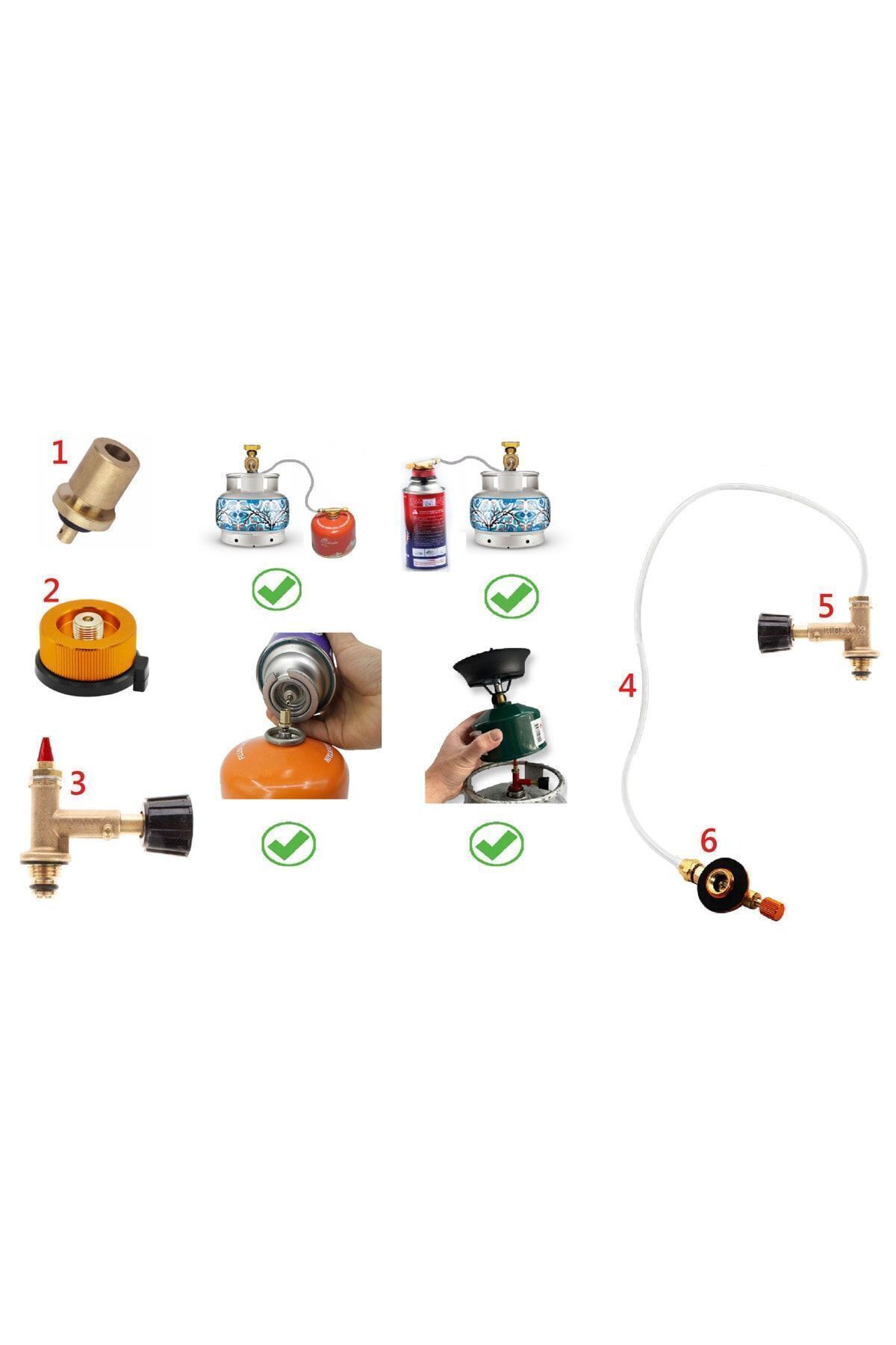 Genel Markalar Kamp Kartuşu Kamp Tüpü Tekrar Dolum Aparatları Piknik Tüpünden Kartuş Dolum Aparatları Eksiksiz