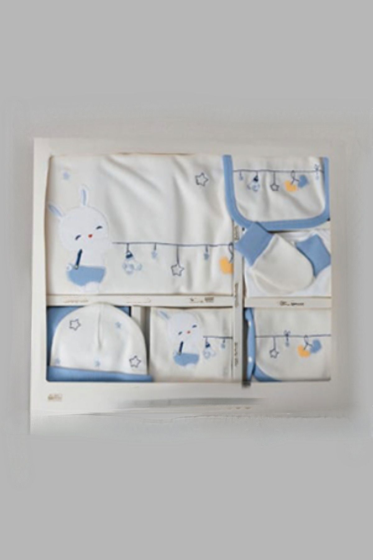 ست نوزادی پسرانه – دخترانه آبی Cherub Baby | Yıldıztavşan10 اورجینال - تصویر 3