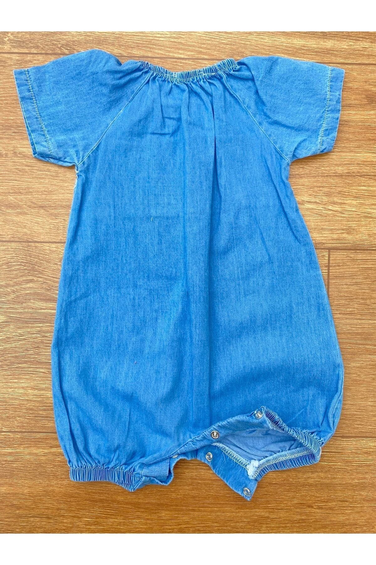 Cherub Baby Kız Bebek Gipe Detaylı Yazlık Jean Kot Tulum fotoğrafı 4 (önizleme)