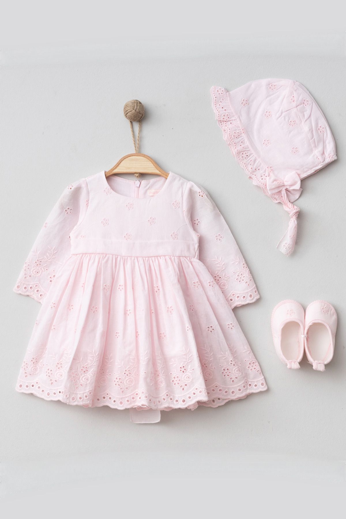 Cherub Baby Medusa Kız Bebek Bebe Yaka Fisto Elbise Yenidoğan Lüx Elbise Seti - Hastane Çıkışı Mevlütlük Takım fotoğrafı 3 (önizleme)