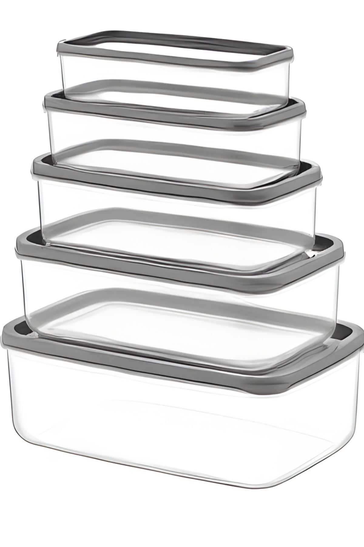 NY HOME-Anthracite Set of 5 Ebox Rectangular Food Storage Container 2