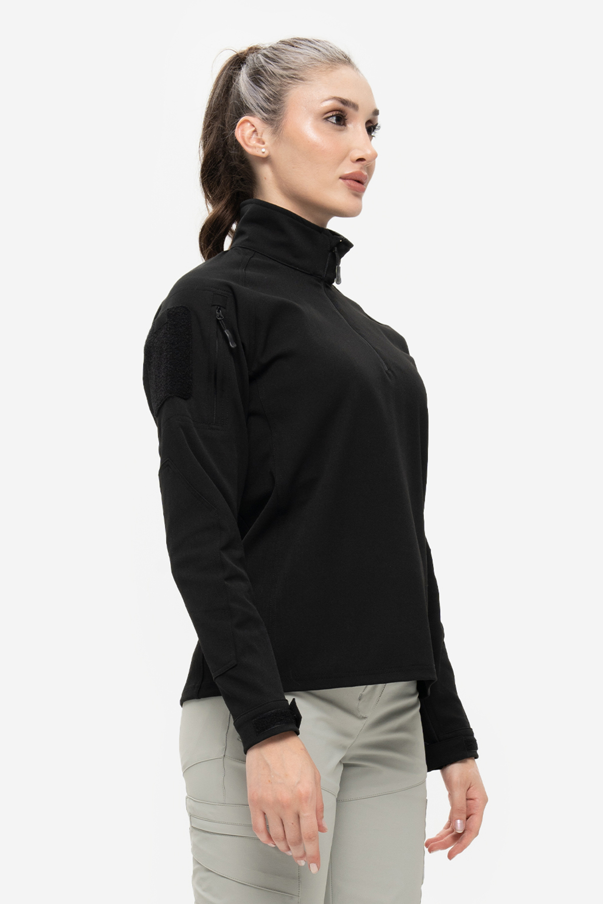 SOUTH COL Battle Kadın Windstopper Balıkçı Yaka Nefes Alabilen Kumaş Ayarlanabilir Kol görsel 2
