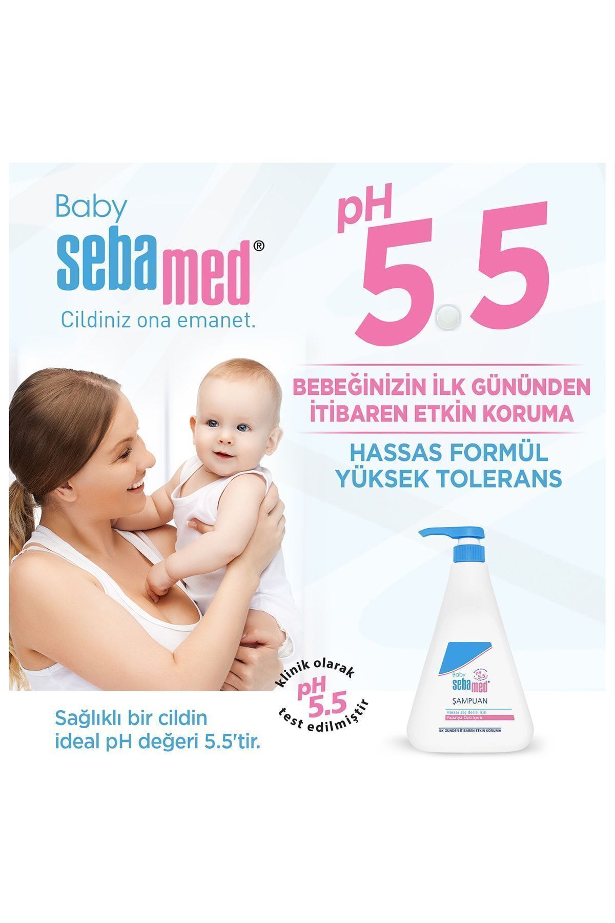 Sebamed Baby pH 5.5 Göz Yakmayan Formül Nemlendirici Etkili Papatya Özütlü Bebek Şampuanı 750 ml fotoğrafı 5 (önizleme)