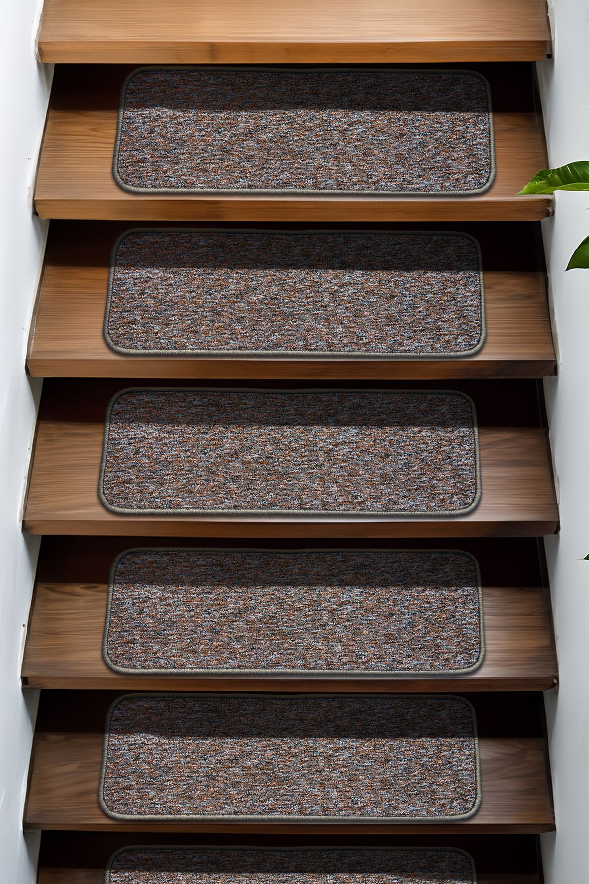 Stepmat-Set of 16 Coffee Square Curls - Step and Stair Mat from Economical Carpet 2