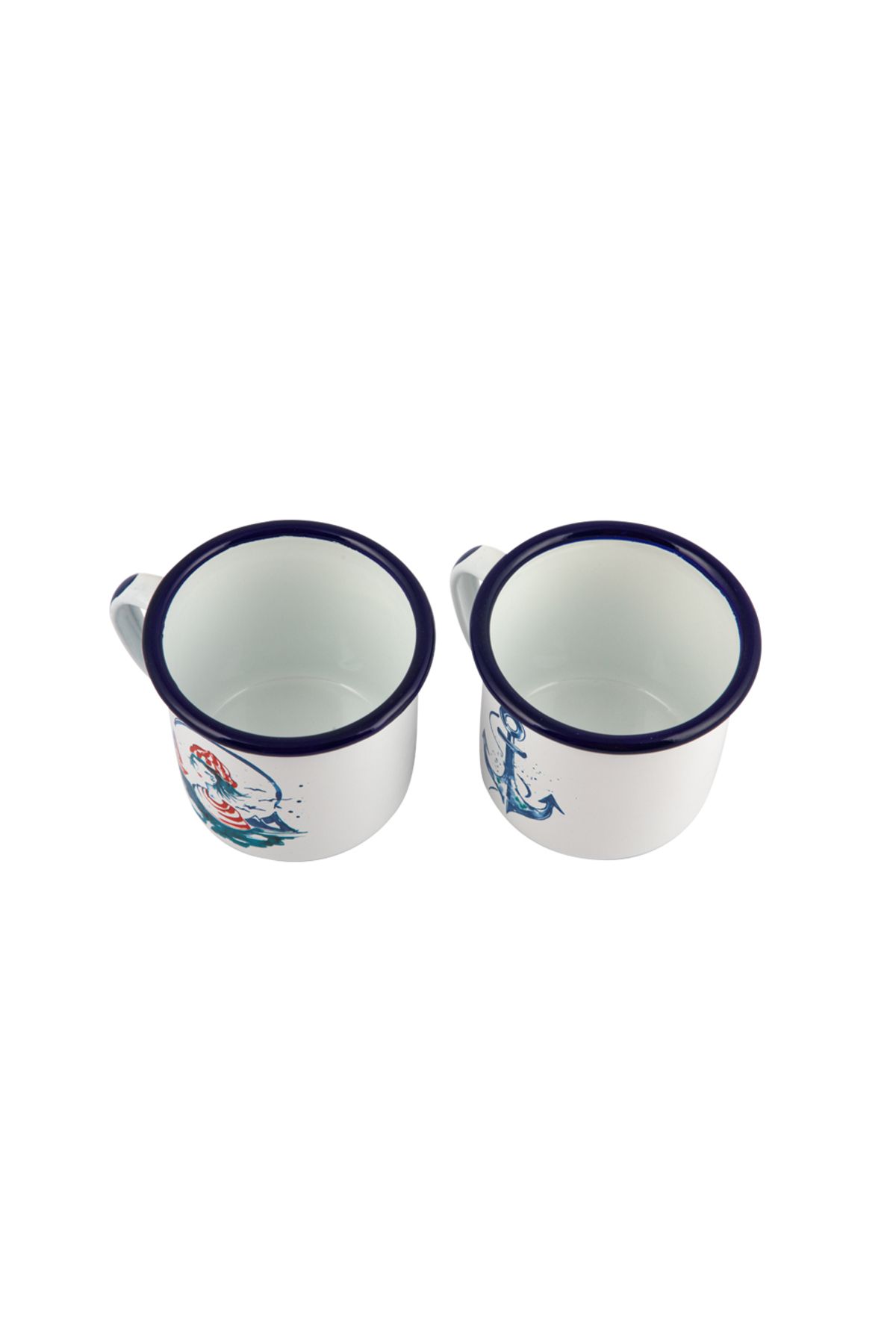 ANEMOSS-Marine Collection Sailor Girl & Anchor Tassen 2er Set, 350 ml 2