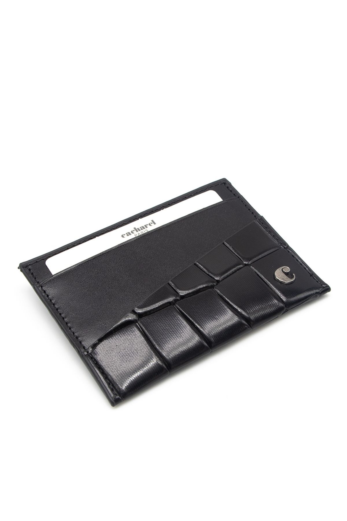 کاشارل جا کارتی چرمی طرح کروکودیل مشکی کد 1983B7K