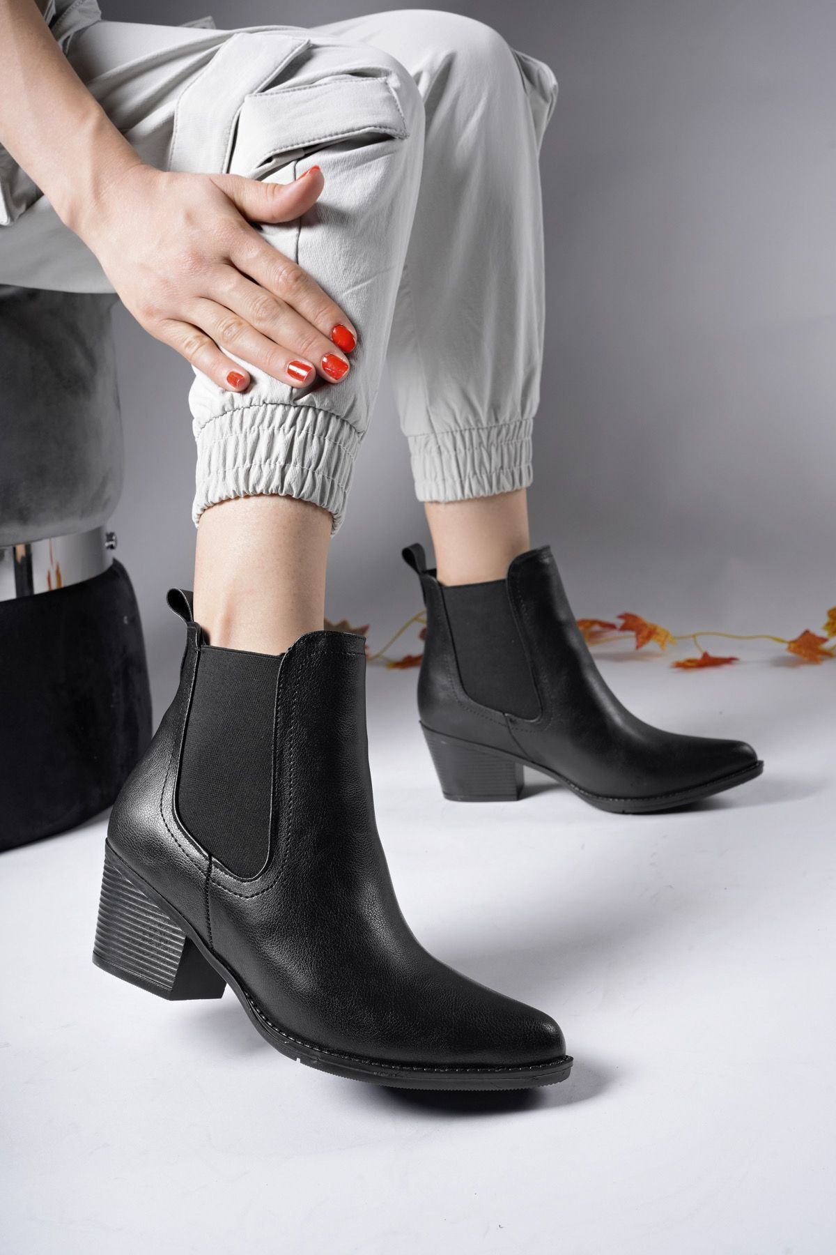 Riccon Women s Boots00125006 Black Skin Trendyol