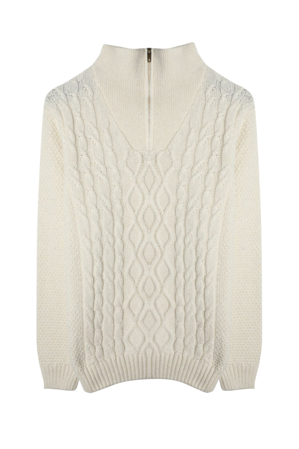 Trendyol Collection-Ecru Regular Half Rollkragenpullover aus Haarstrick TMNAW24KZ00047 18