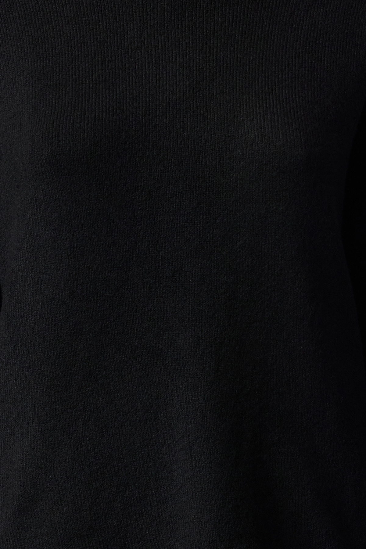 Trendyolmilla  Siyah Yünlü Kayık Yaka Basic Triko Kazak TWOAW25KZ00010 - Görsel 3