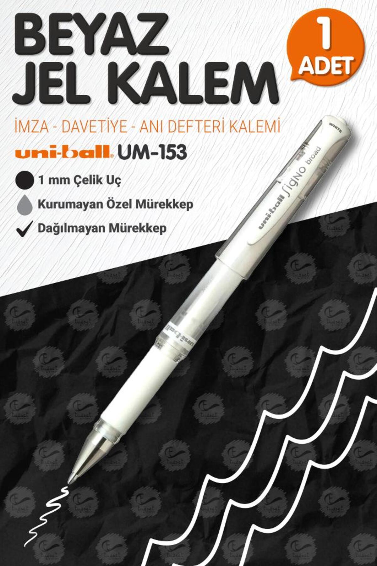 Uni-ball Um-153 Signo Broad Roller Pen White 1.0 Mm Invitation Pen /white Written Invitation Moment Def