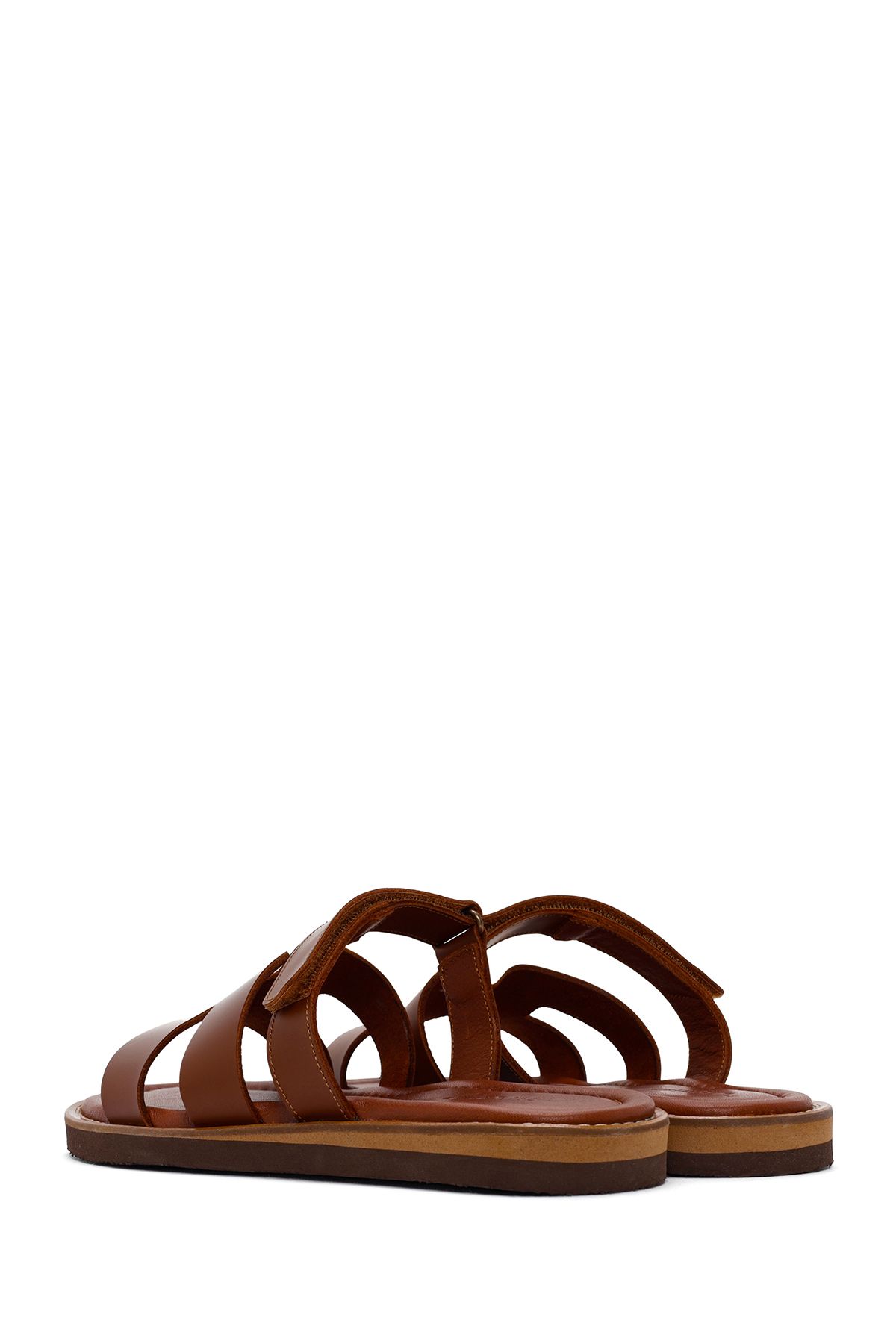 Derimod-Brown Leather Women's Comfort Slippers - 24sfd361818 7