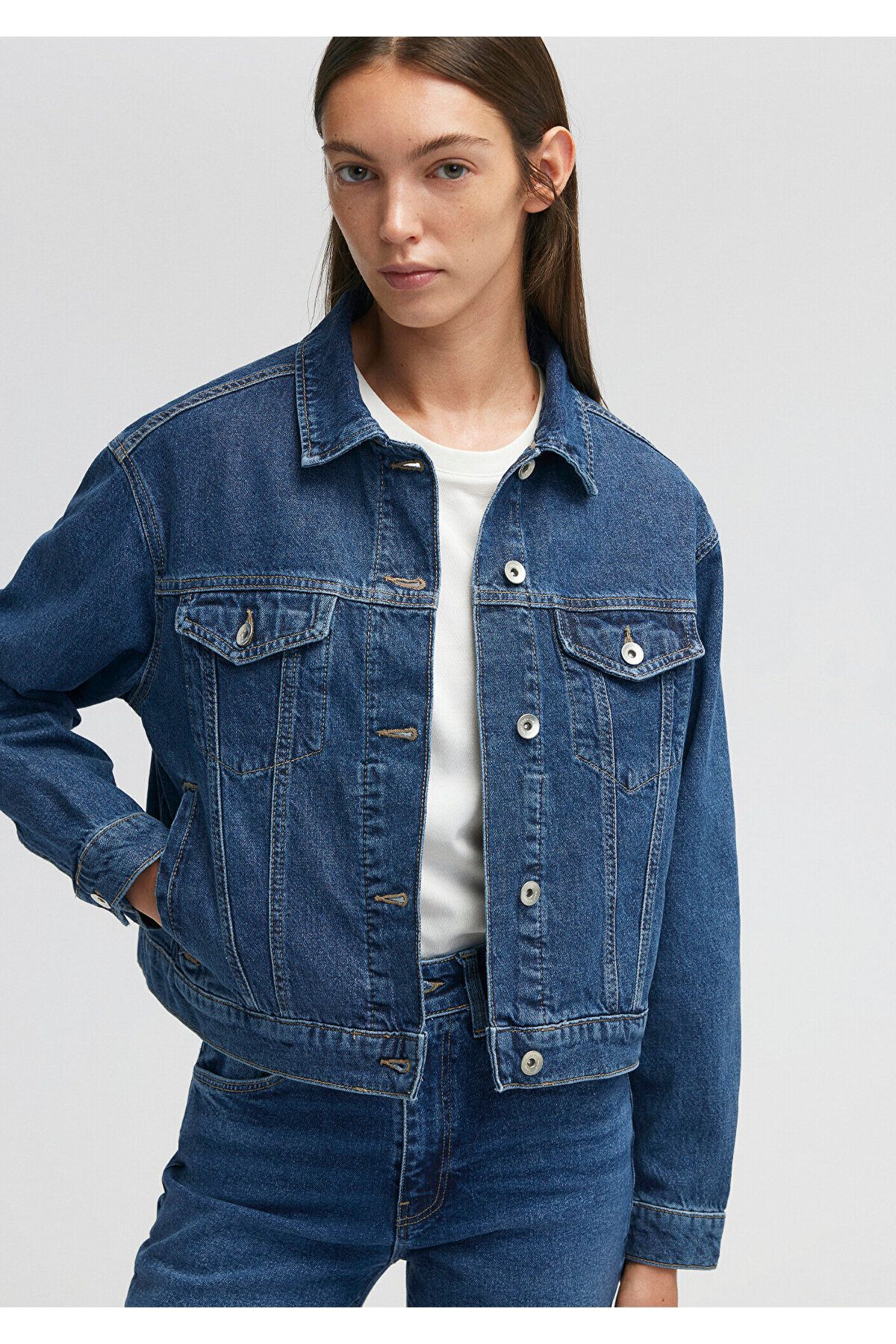 Mavi-Megi Blue Premium Dunkelblaue Jeansjacke1110389-86748 1