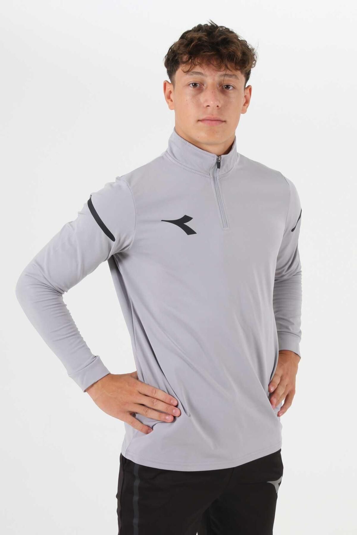 شلوار گرمکن مردانه خاکستری Diadora | 1010290 اورجینال - تصویر 2