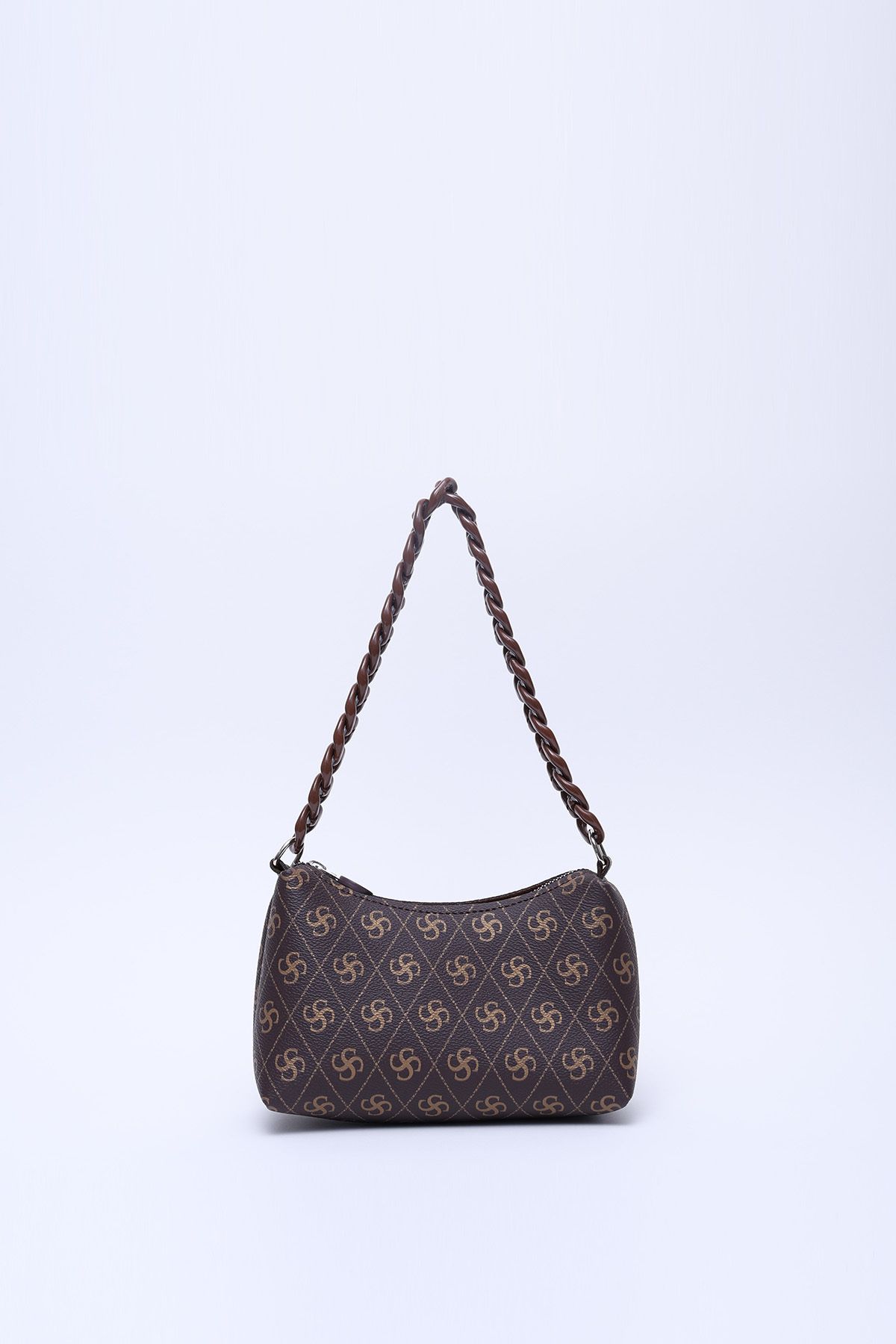 cest une mini main et un sac à main avec une fermeture en cuir marron de 152 sous pression monogramme u 12 e 18