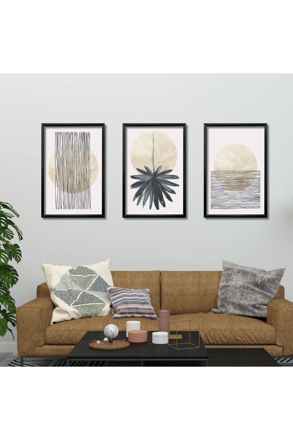 GAAGART Masă Mdf Din 3 Piese Cu Cadru Laminat Din Lemn Design Modern Pastel - 30 x 40