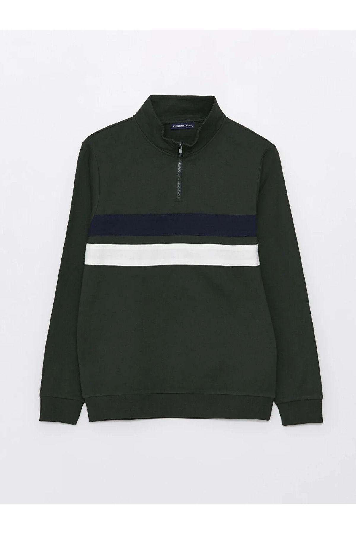 LC Waikiki-LCWAIKIKI Classic Stand Collar Long Sleeve Color Block Men's Sweatshirt 3