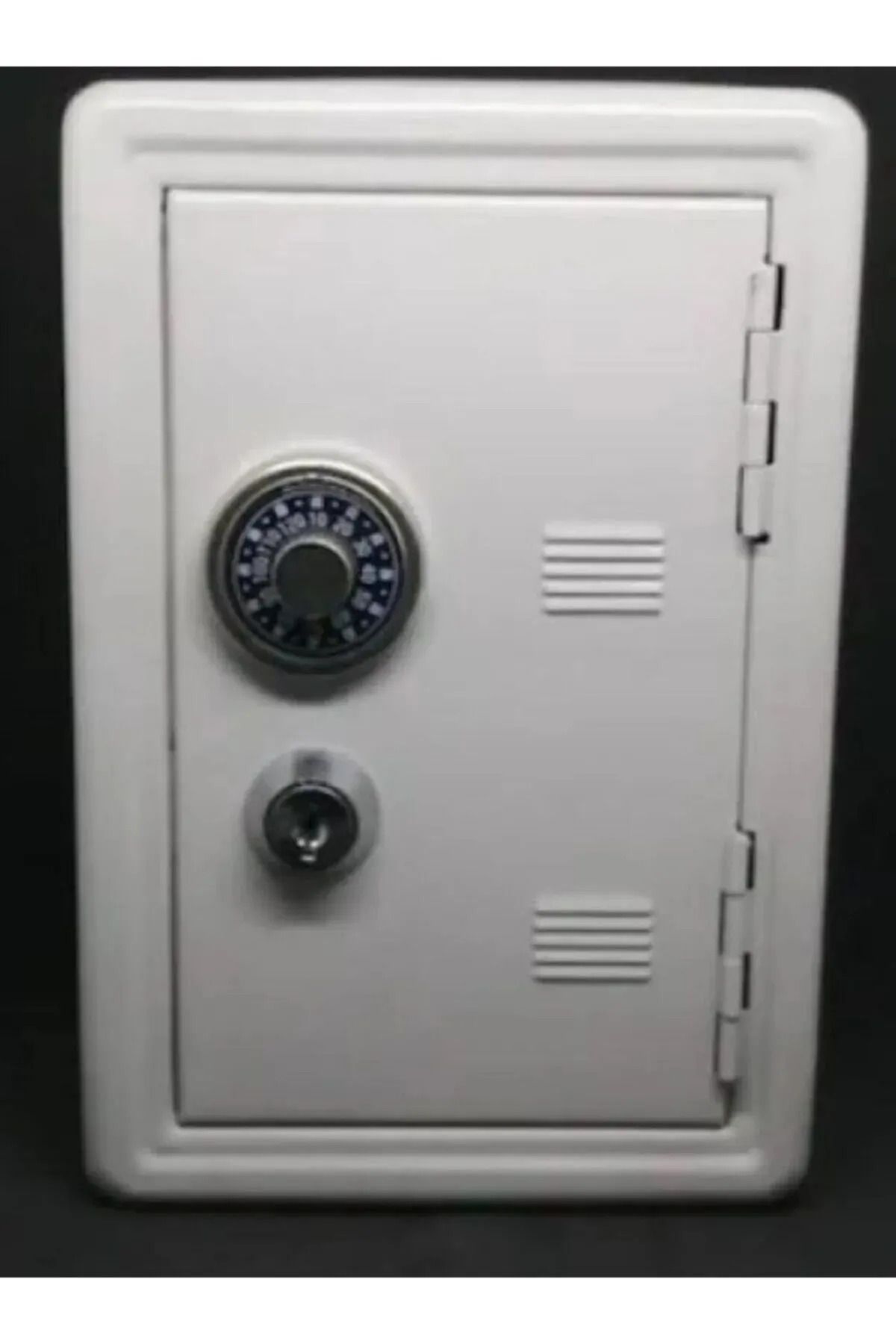 POINTTECH-Gray Metal Money Safe - with Lock and Piggy Bank Key 3