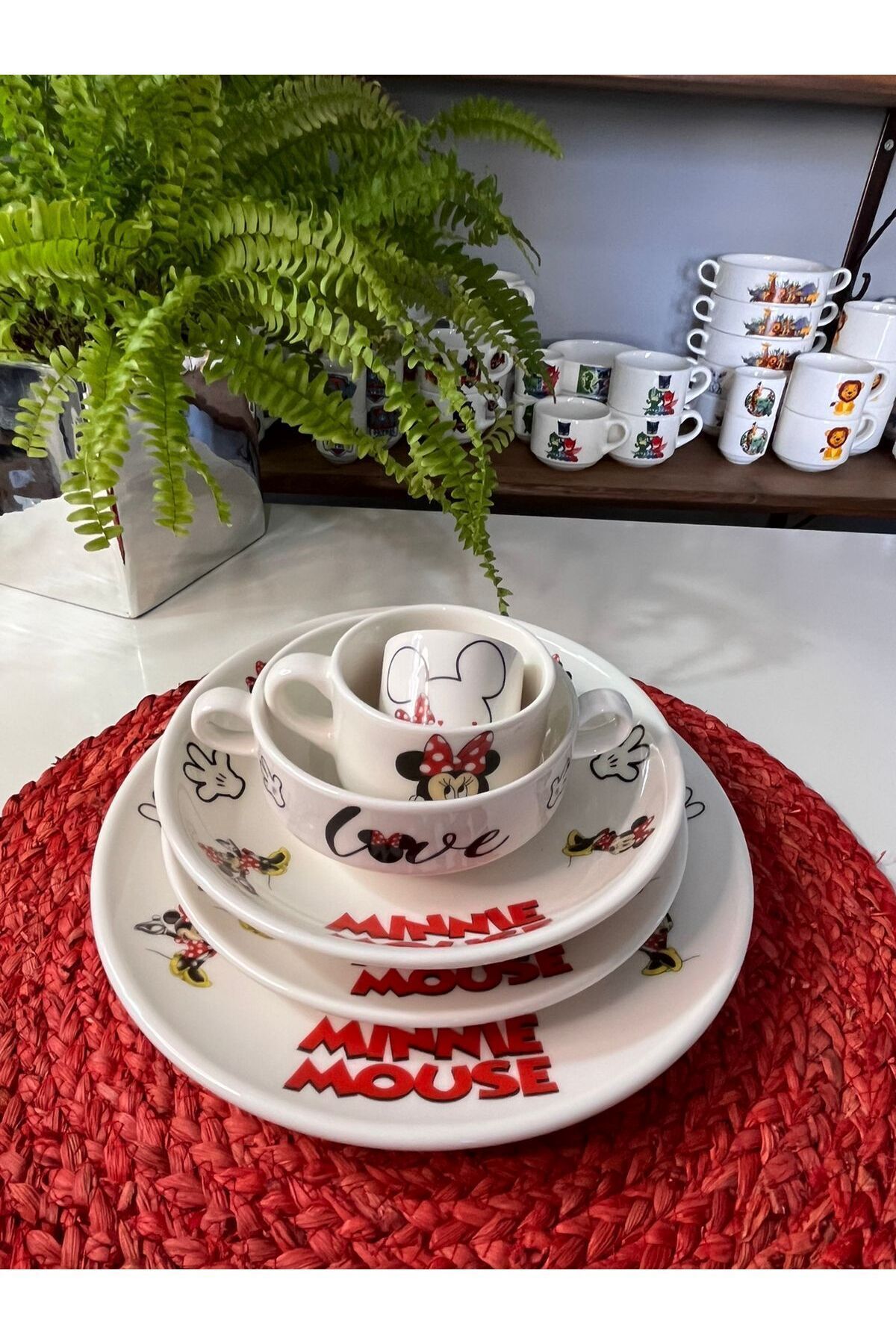 TEBAK COLLECTION MİNNİE MOUSE DESENLİ 6 parça ÇOCUK BEBEK YEMEK TAKIMI BESLENME SETİ fotoğrafı 6 (önizleme)