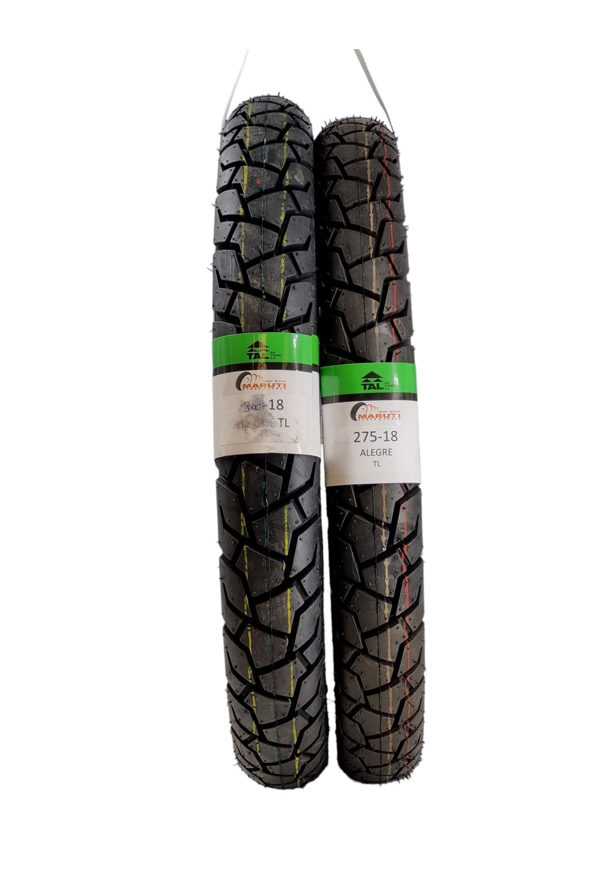 MARUTİ TYRES CG DUBLEKS LASTİK SETİ ÖN ARKA 300-18 TL VE 275-18 TL ALLEGRESET1